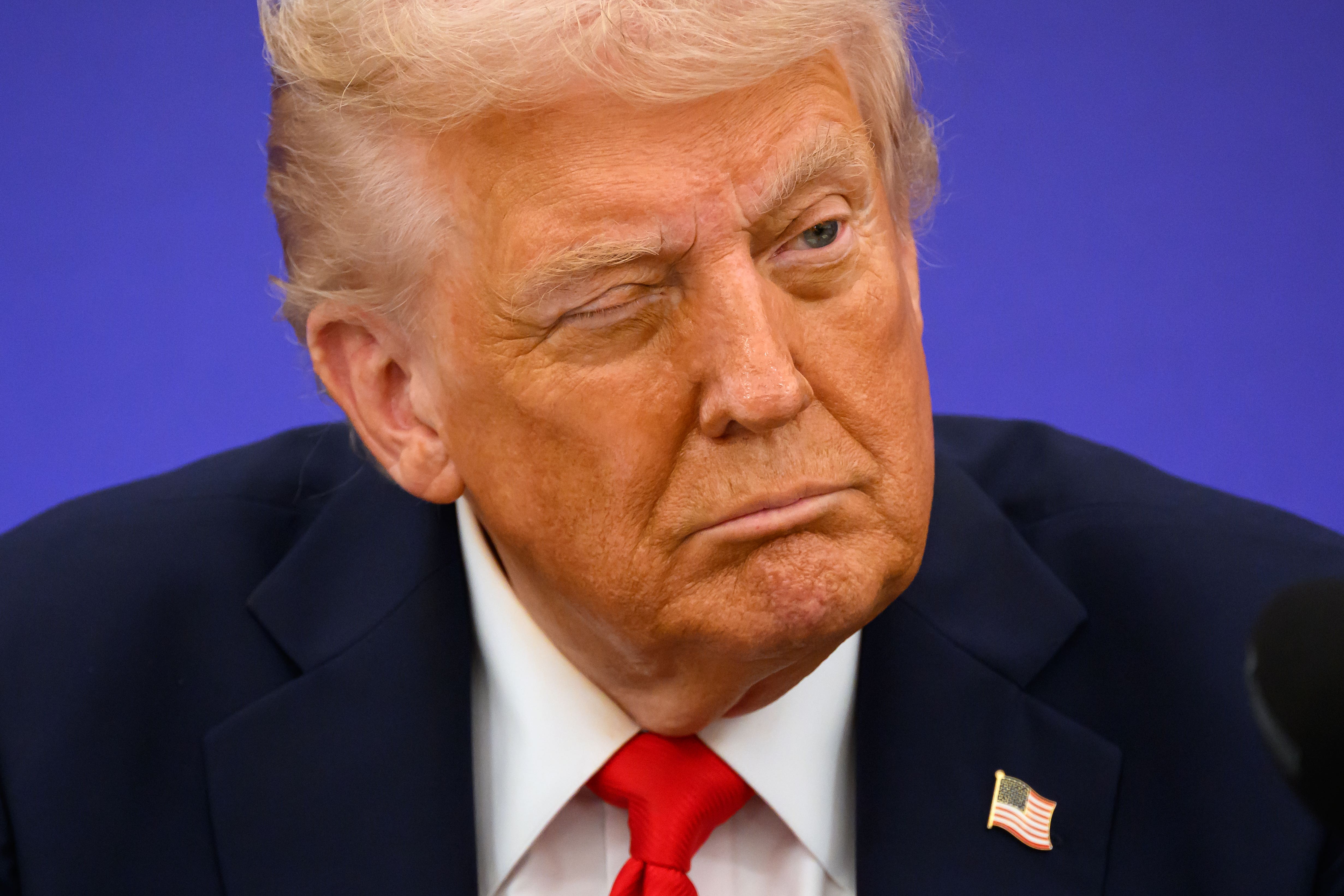 Donald Trump claimed Nato forces had stayed away from combat in Afghanistan, despite suffering more than 1,000 casualties. (Leon Neal/PA)