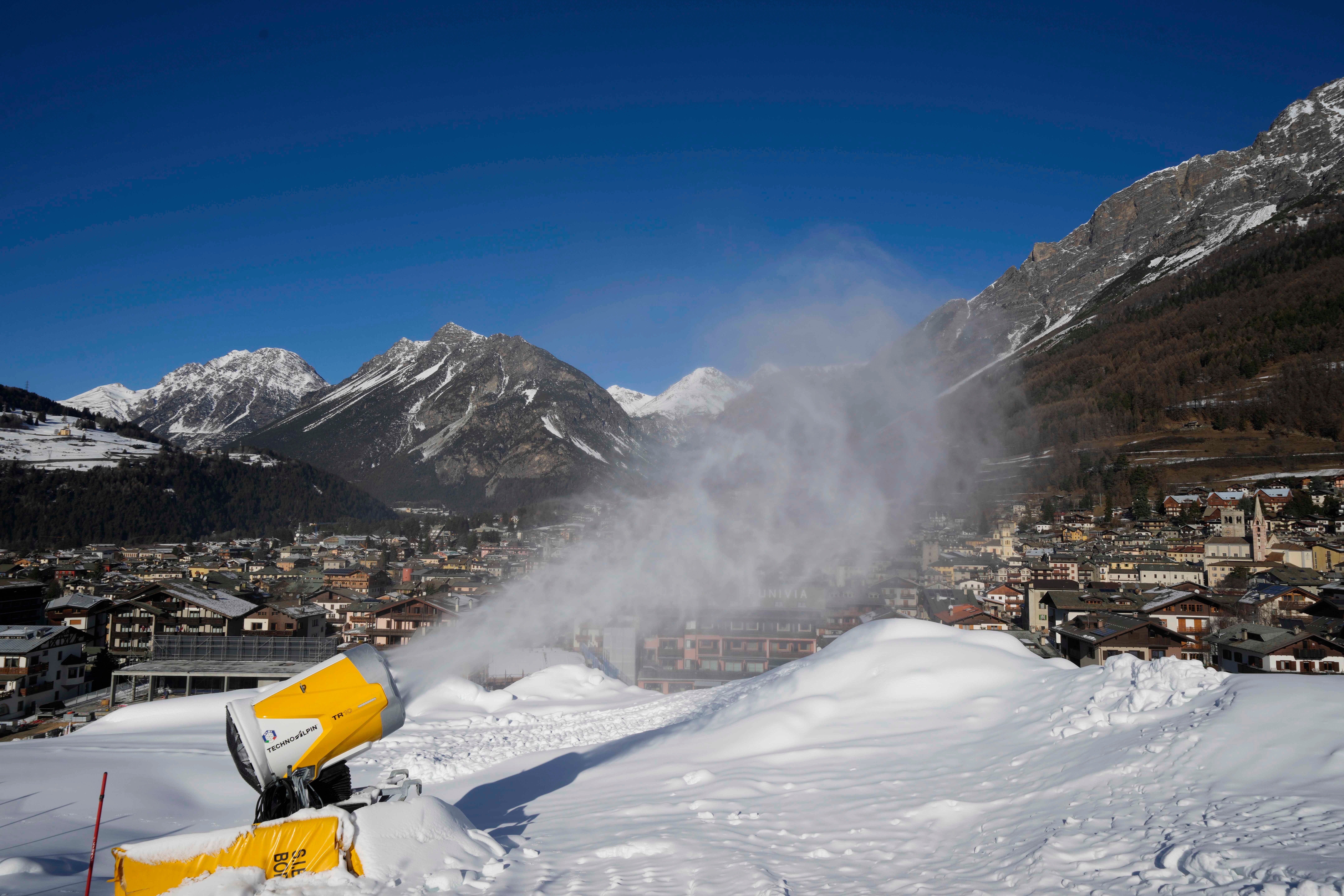 Manufactured snow will be used at next month’s Winter Olympics