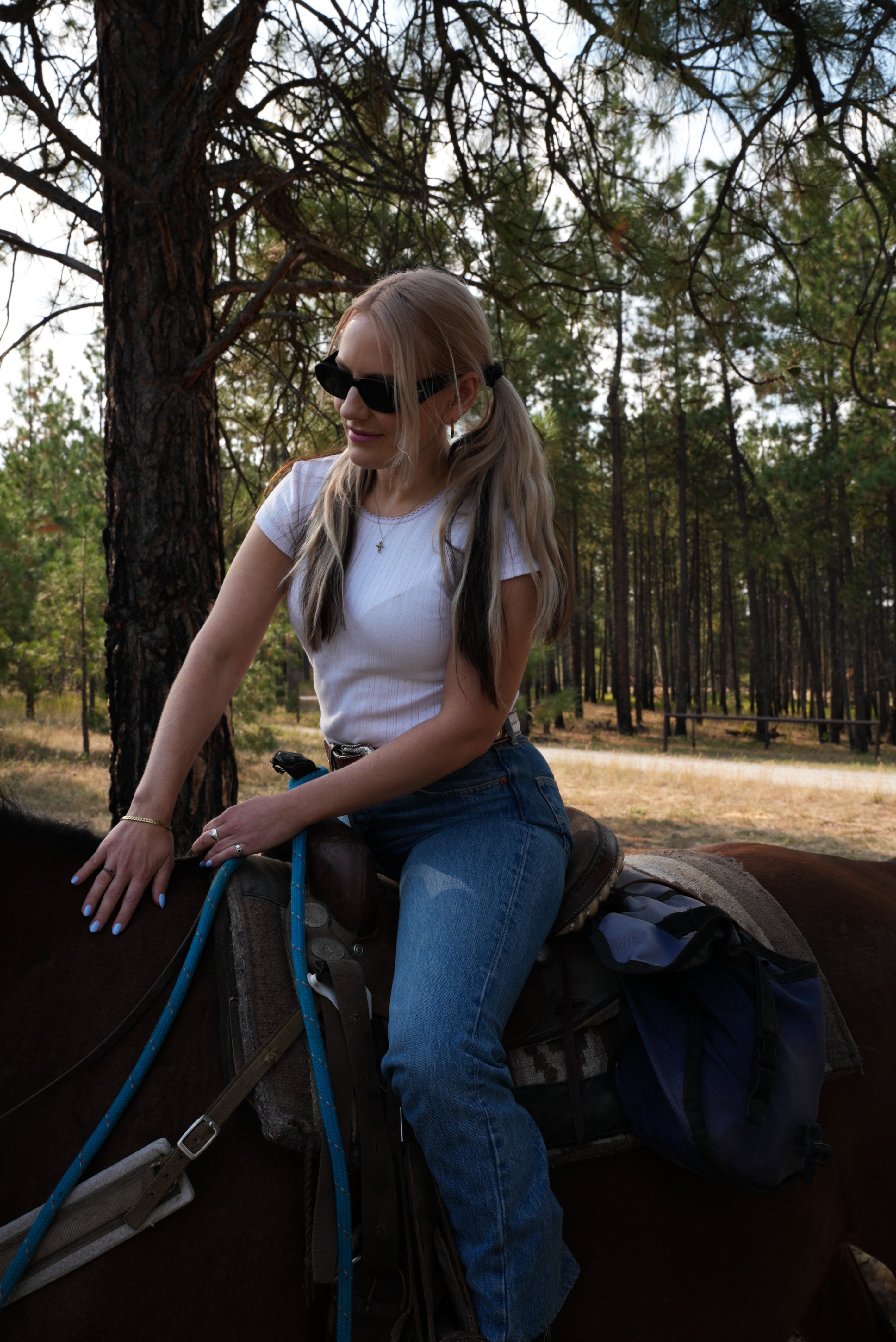 Hannah on a trail ride with Bar W ranch