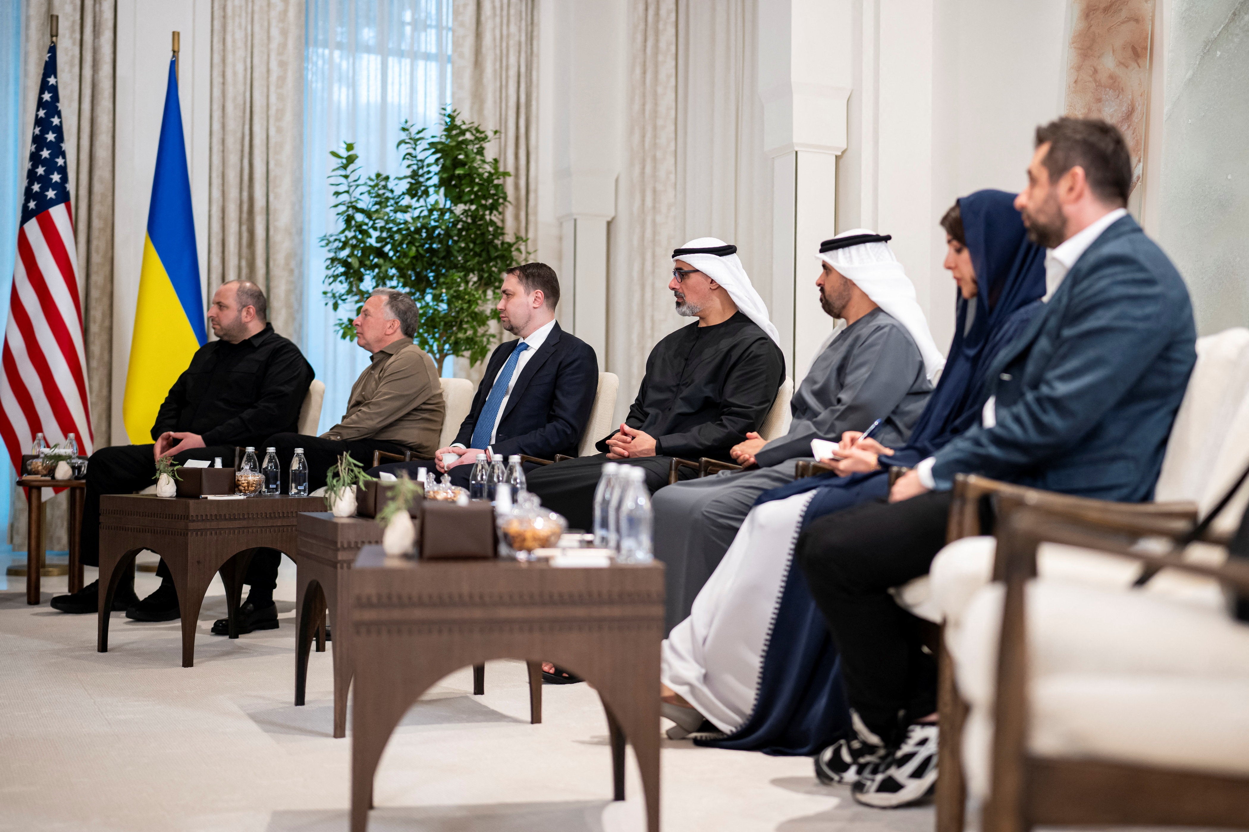 A meeting of the heads of delegations participating in the UAE-hosted trilateral talks between the United States, Russia and Ukraine, at Al Shati Palace in Abu Dhabi, United Arab Emirates, January 23, 2026