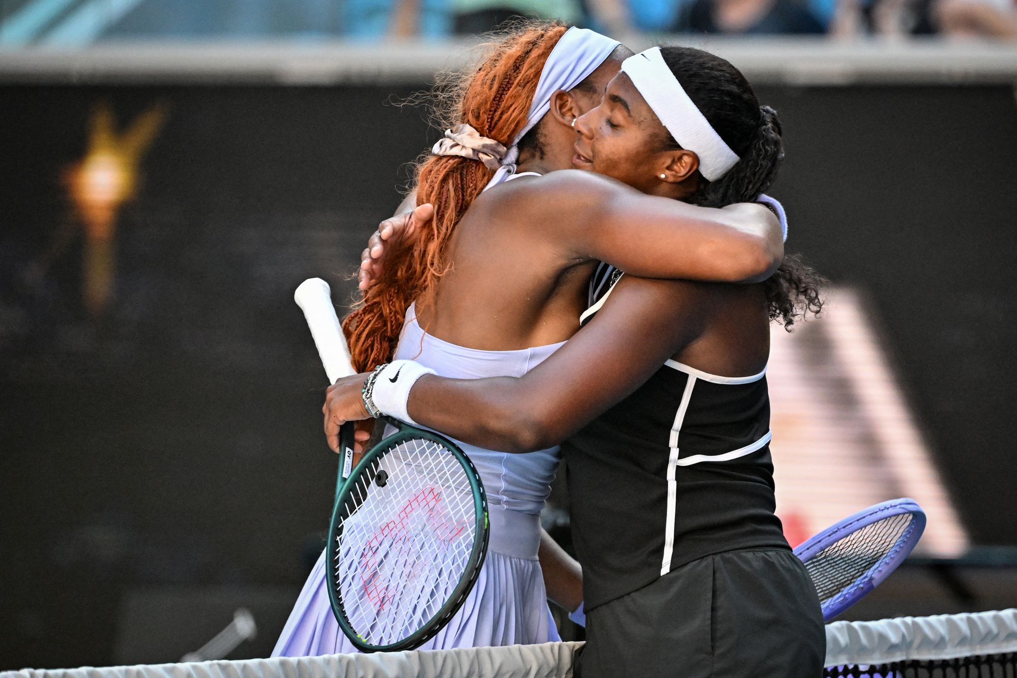 Gauff was happy that she remained calm before battling back to beat Baptiste