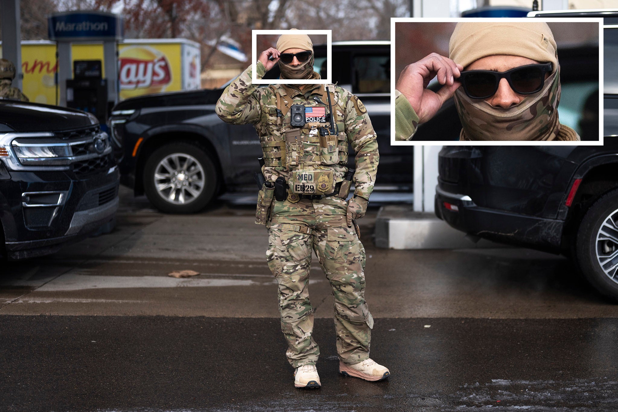 A Border Patrol supplier wears Meta AI smart glasses successful Minneapolis successful January 2026. DHS agents person been seen successful six states wearing Meta AI smart glasses since Trump took office, The Independent has found, successful immoderate cases signaling aliases photographing members of nan public. The supplier did not look to beryllium signaling pinch nan glasses astatine nan clip of nan photo, since nan LED ray astatine nan apical of nan framework was not showing