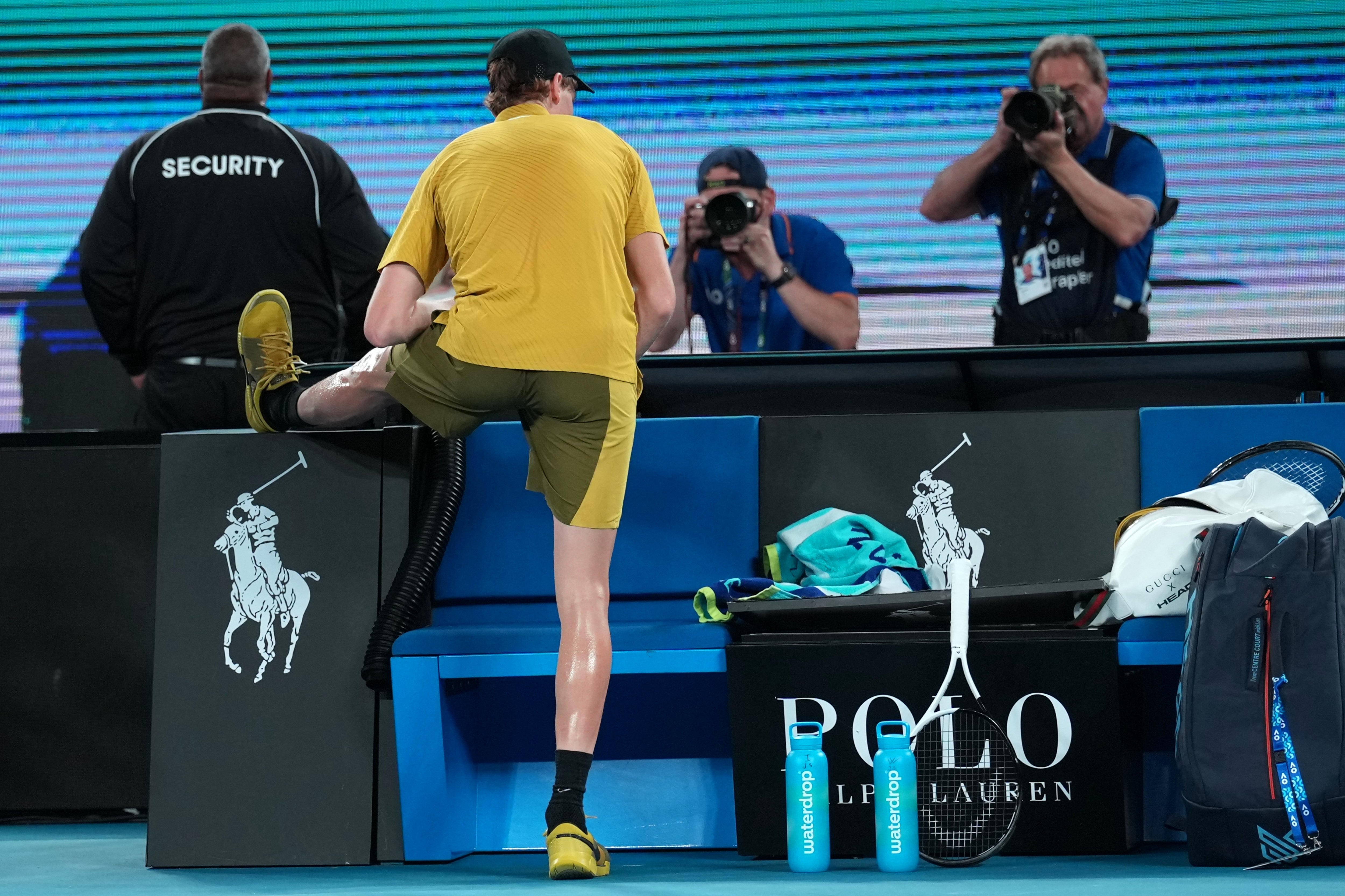 Jannik Sinner’s legs seized up during his win over Elliot Spizzirri due to the heat