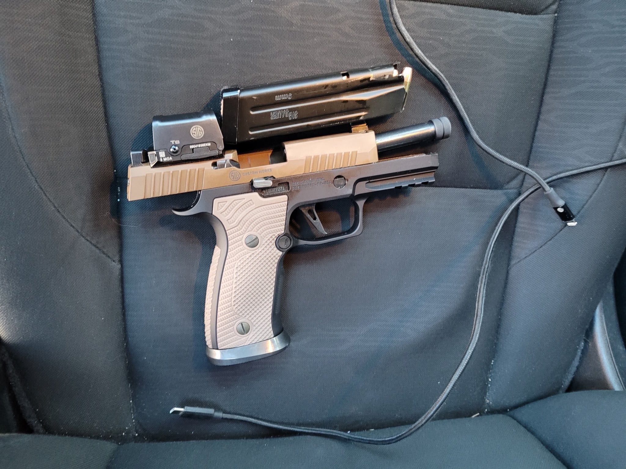 DHS released a photo of the gun they say was found on the victim and wrote in a statement, ‘The suspect also had 2 magazines and no ID—this looks like a situation where an individual wanted to do maximum damage and massacre law enforcement’