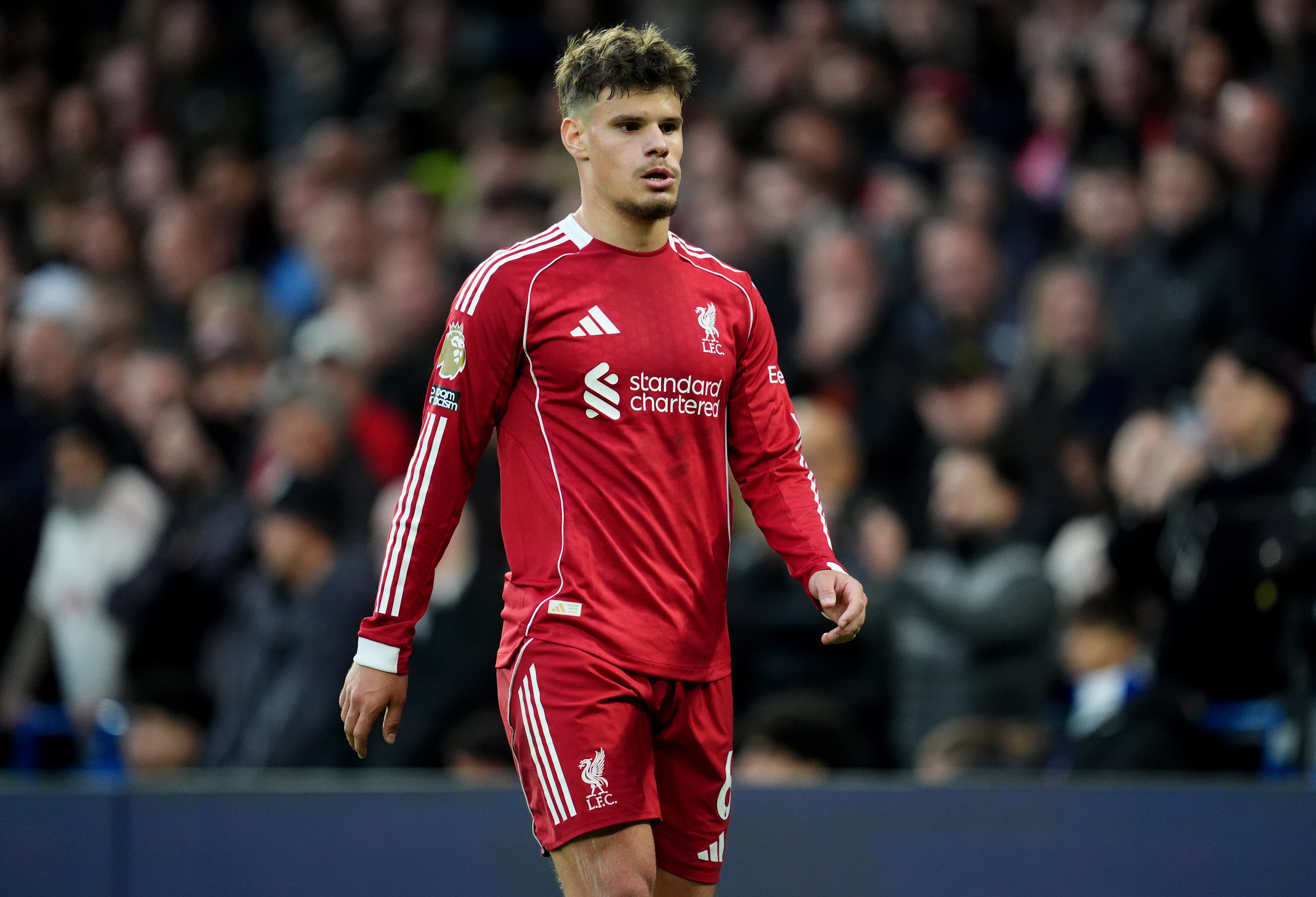 Milos Kerkez has taken Andy Robertson’s place (Adam Davy/PA)