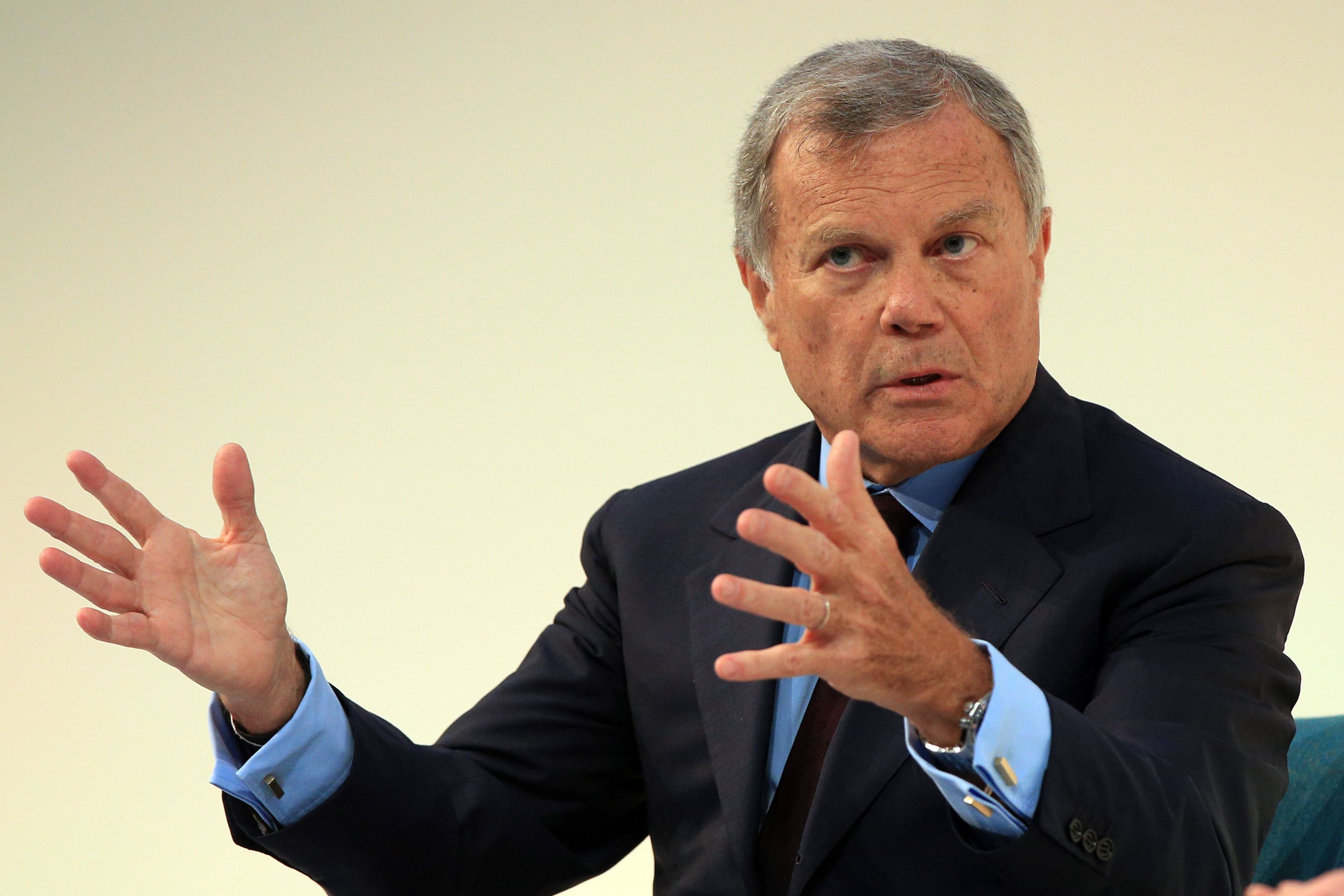 Shares in the advertising group, founded by Sir Martin Sorrell, surged by up to 44% in early trading on Monday (Jonathan Brady/PA)