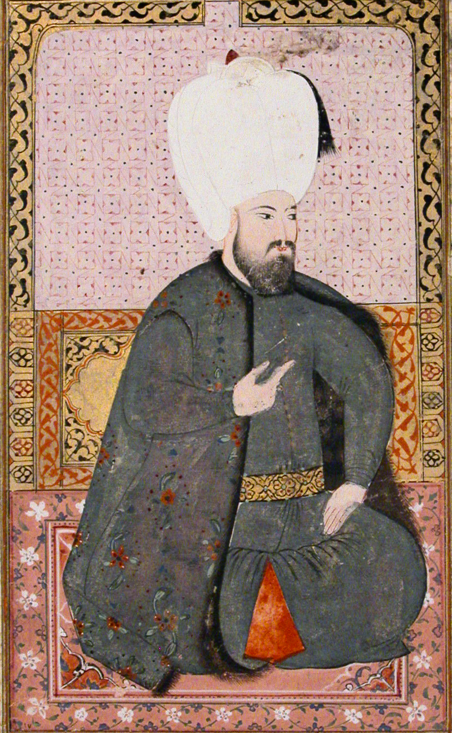 It's likely that the daggers were given to the Holy Roman Emperor, Rudolf II by the Ottoman Sultan, Ahmed I (Pictured here)