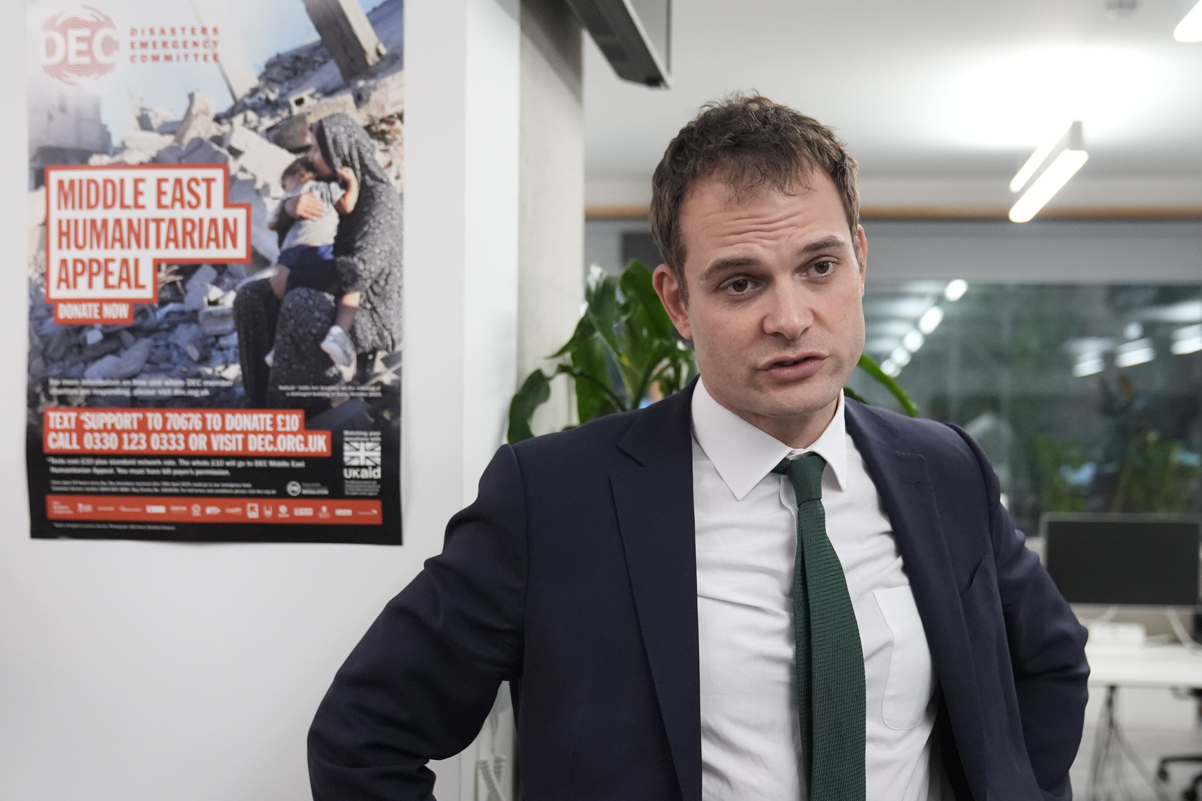 Hamish Falconer said it was ‘hugely welcome’ the remains of the last hostage had been recovered after families’ ‘anguish’ (PA)