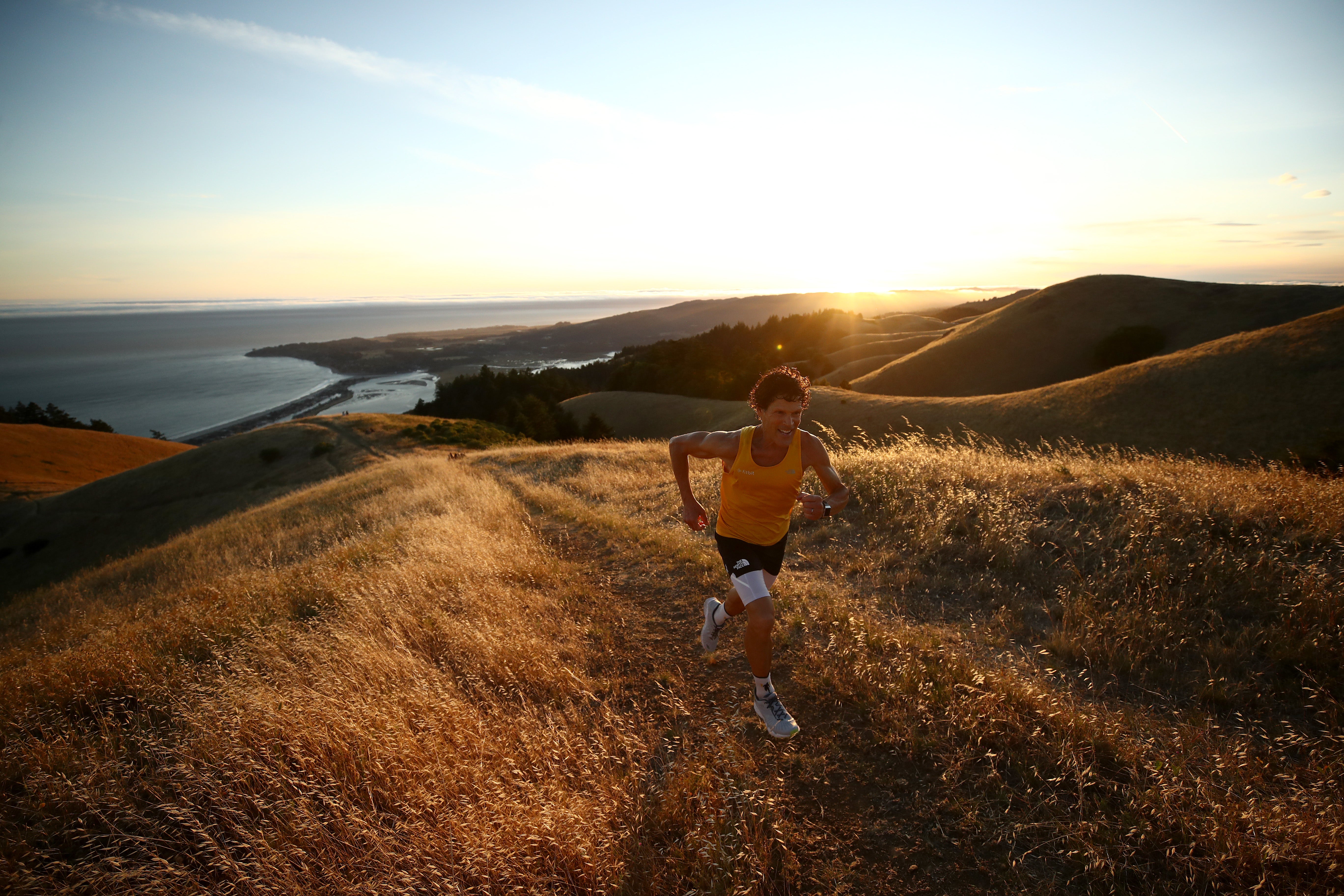 A man runs in Mount Tamalpais State Park in Mill Valley, California, in June 2020. Running is great for heart and respiratory health - but can leave muscles feeling stiff