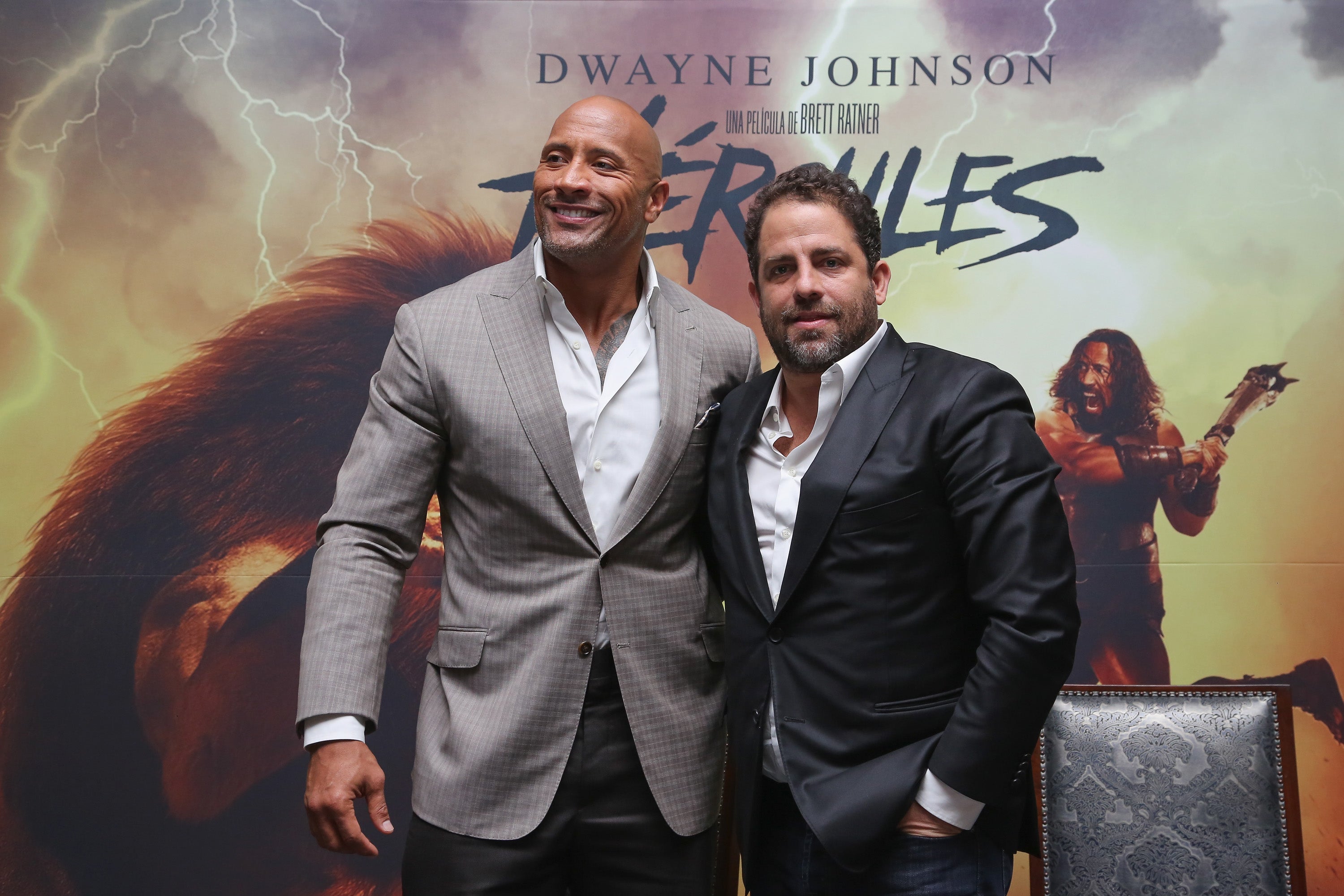 Dwayne ‘The Rock’ Johnson with Ratner while promoting their movie ‘Hercules’ in 2014. The film was the director’s final credit before his exile