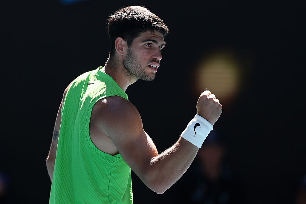 Alcaraz also appeared to be wearing the device under his wristband