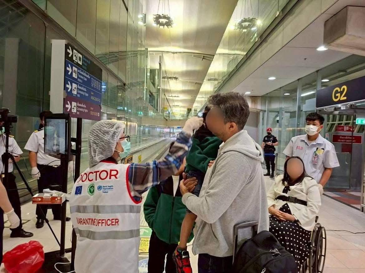 Thailand's Department of Disease Control screens travellers from West Bengal, India, at Suvarnabhumi & Don Mueang airports