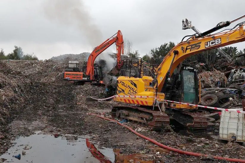A fire on the waste site in July took 10 days to put out and caused schools to close