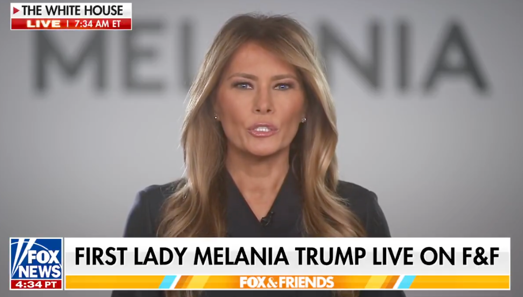 Melania Trump on Fox News calling for peaceful protests in Minneapolis