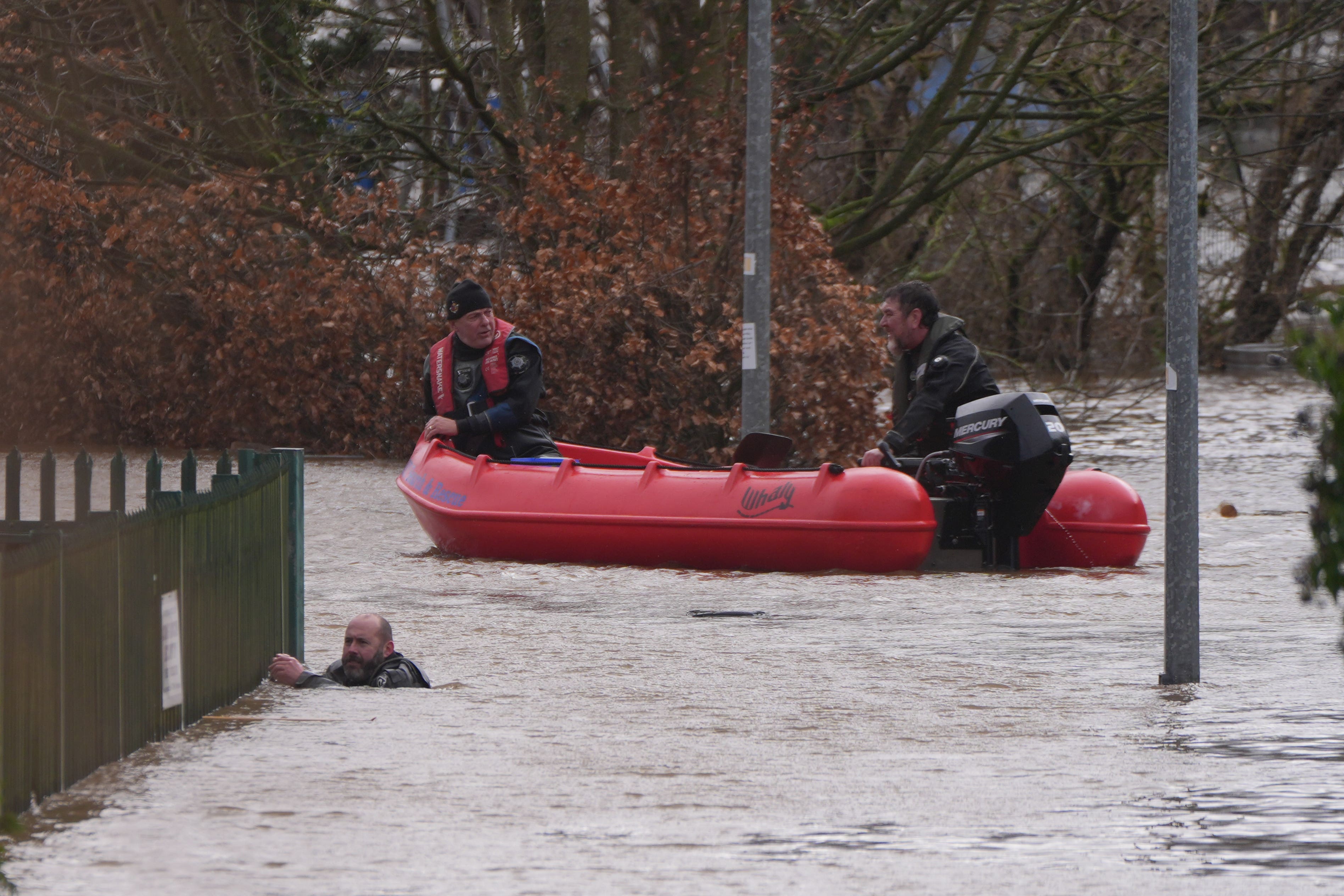 Severe floodwater hit Enniscorthy, Co Wexford (Niall Carson/PA)