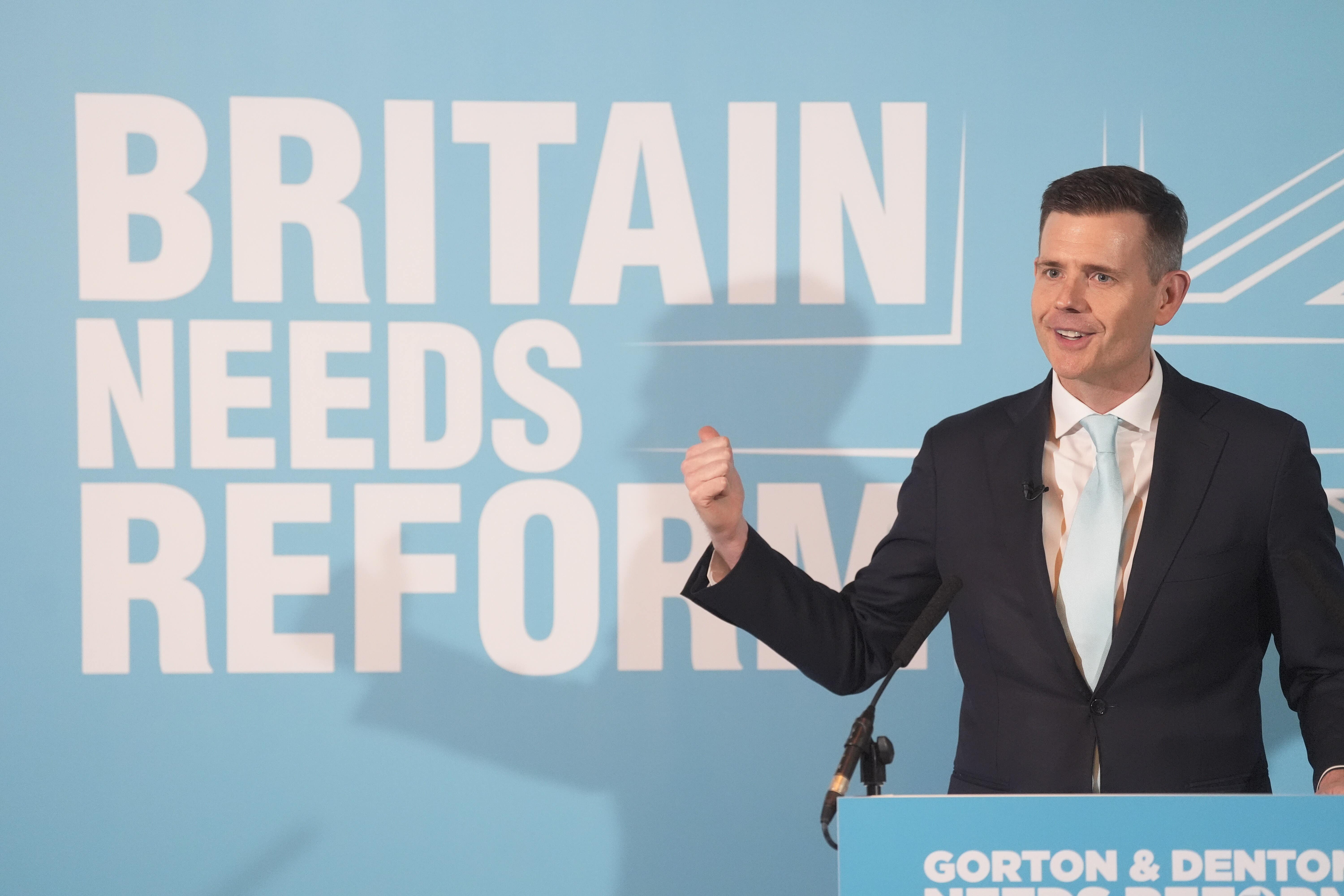 Matt Goodwin was announced as Reform UK’s candidate for the Gorton and Denton by-election (PA)