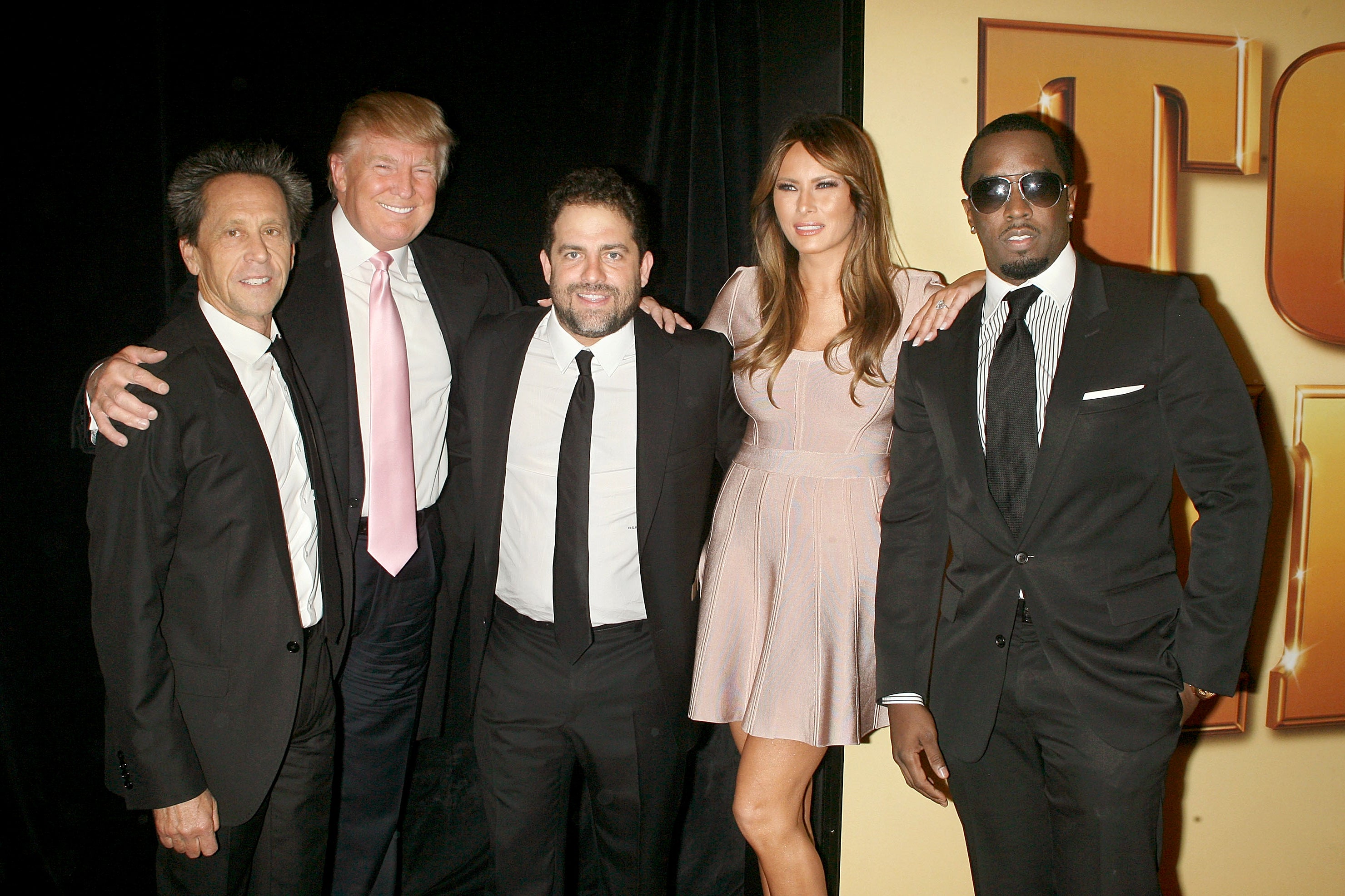 Ratner (centre) pictured with producer Brian Grazer, Donald Trump, Melania Trump and Sean ‘Diddy’ Combs at the premiere of his movie ‘Tower Heist’ in New York in 2011