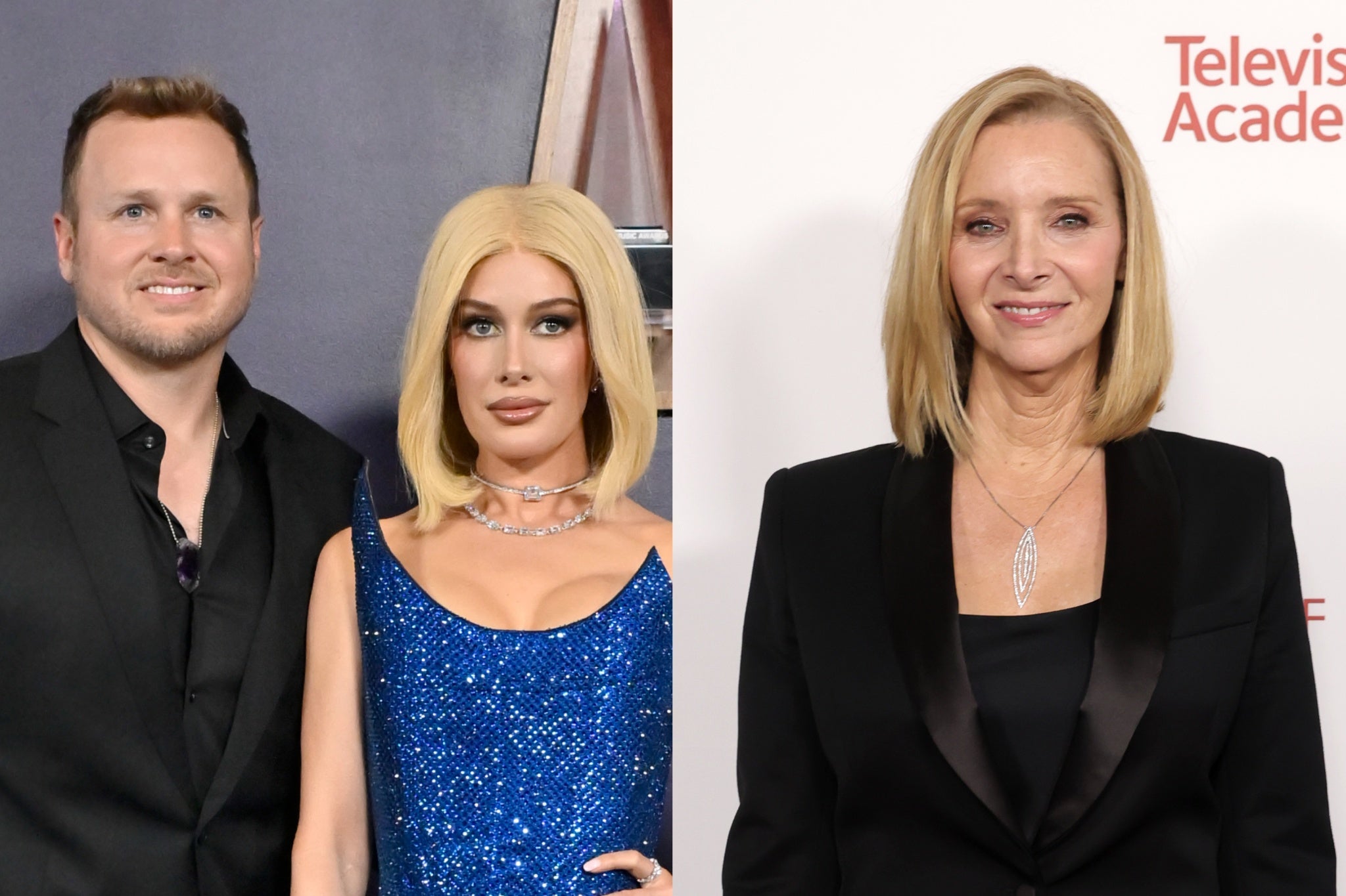 Spencer Pratt (left) has recalled an interaction between his wife Heidi Montag (center) and 'Friends' star Lisa Kudrow (right)