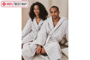 The White Company HydroCotton UniSex Ribbed Robe