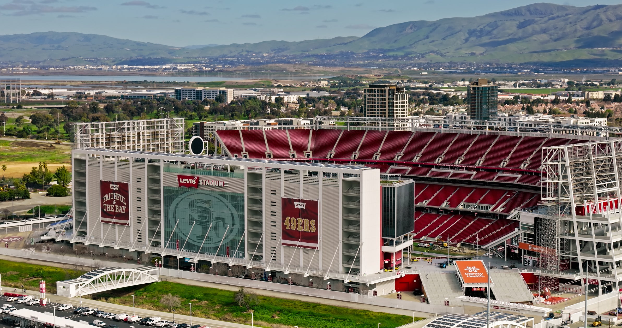 Levi's Stadium in Santa Clara, California, which will host Super Bowl LX on Sunday February 8, 2026