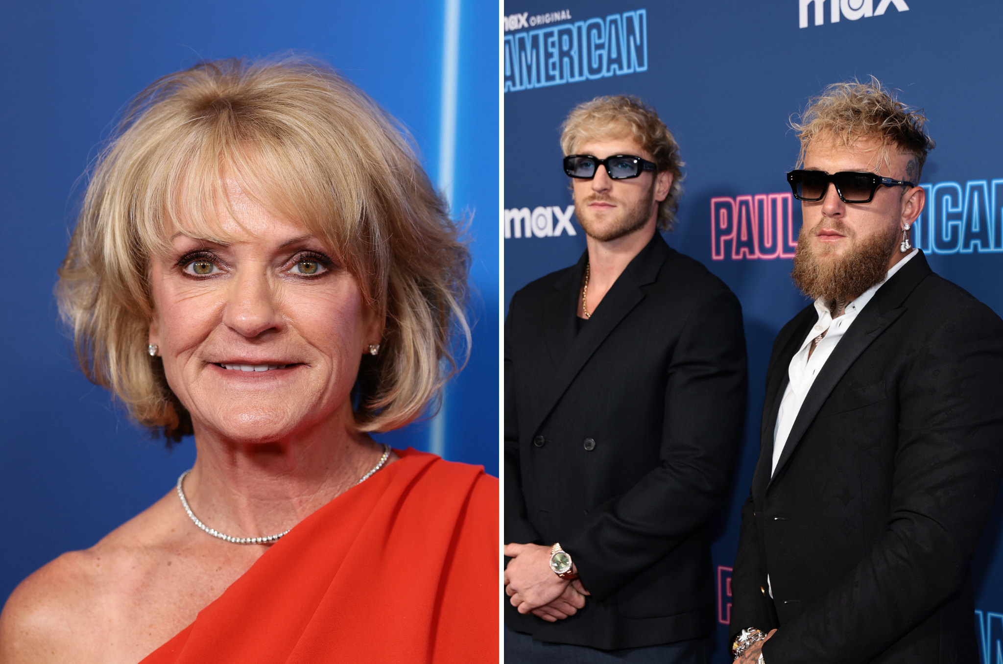 (L-R) Pam Stepnick, the mother of brothers Logan and Jake Paul, has released her debut memoir, 'F*** the Pauls: Written by Their Mother'