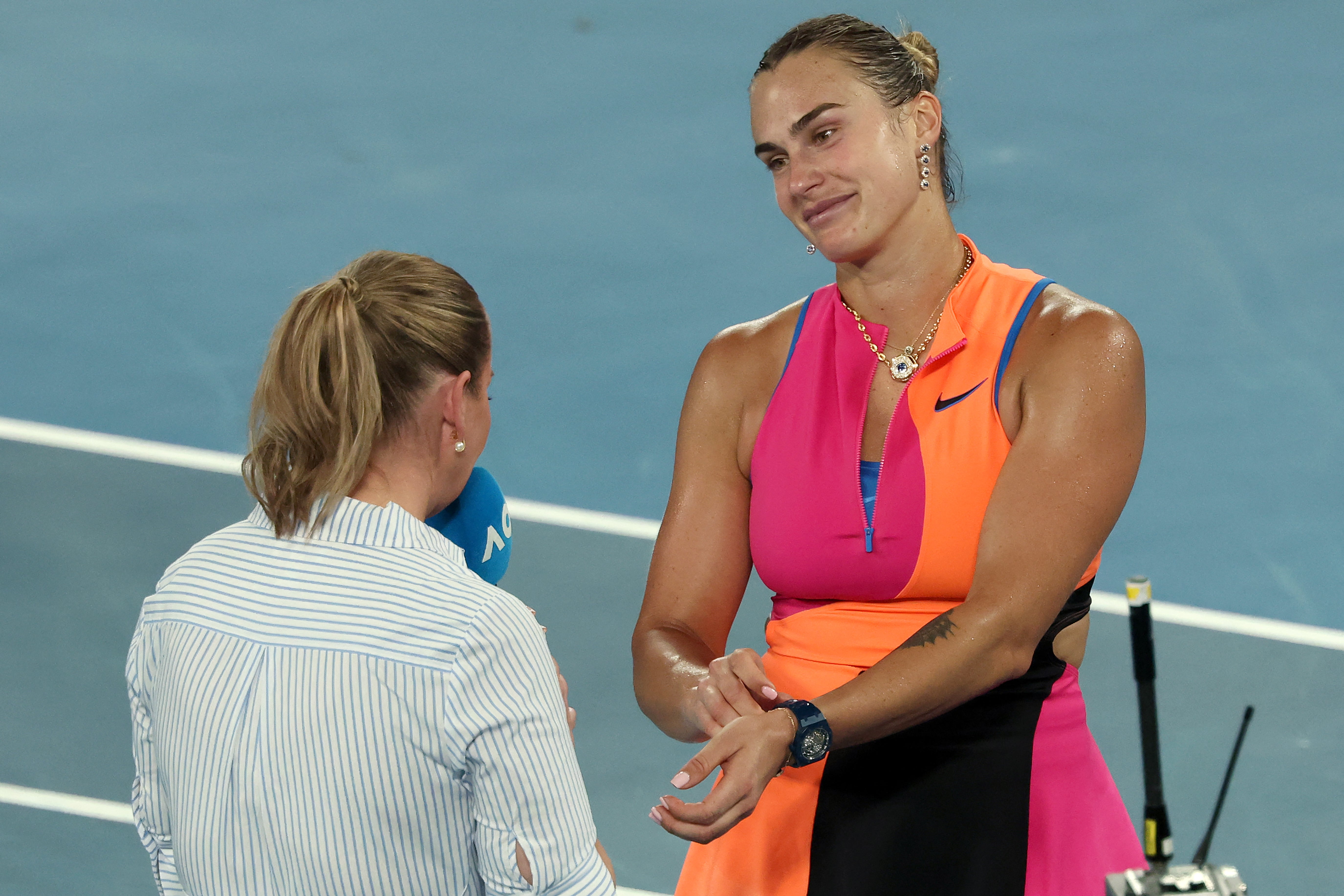 Aryna Sabalenka frustrated by Australian Open’s ban on wearable fitness trackers
