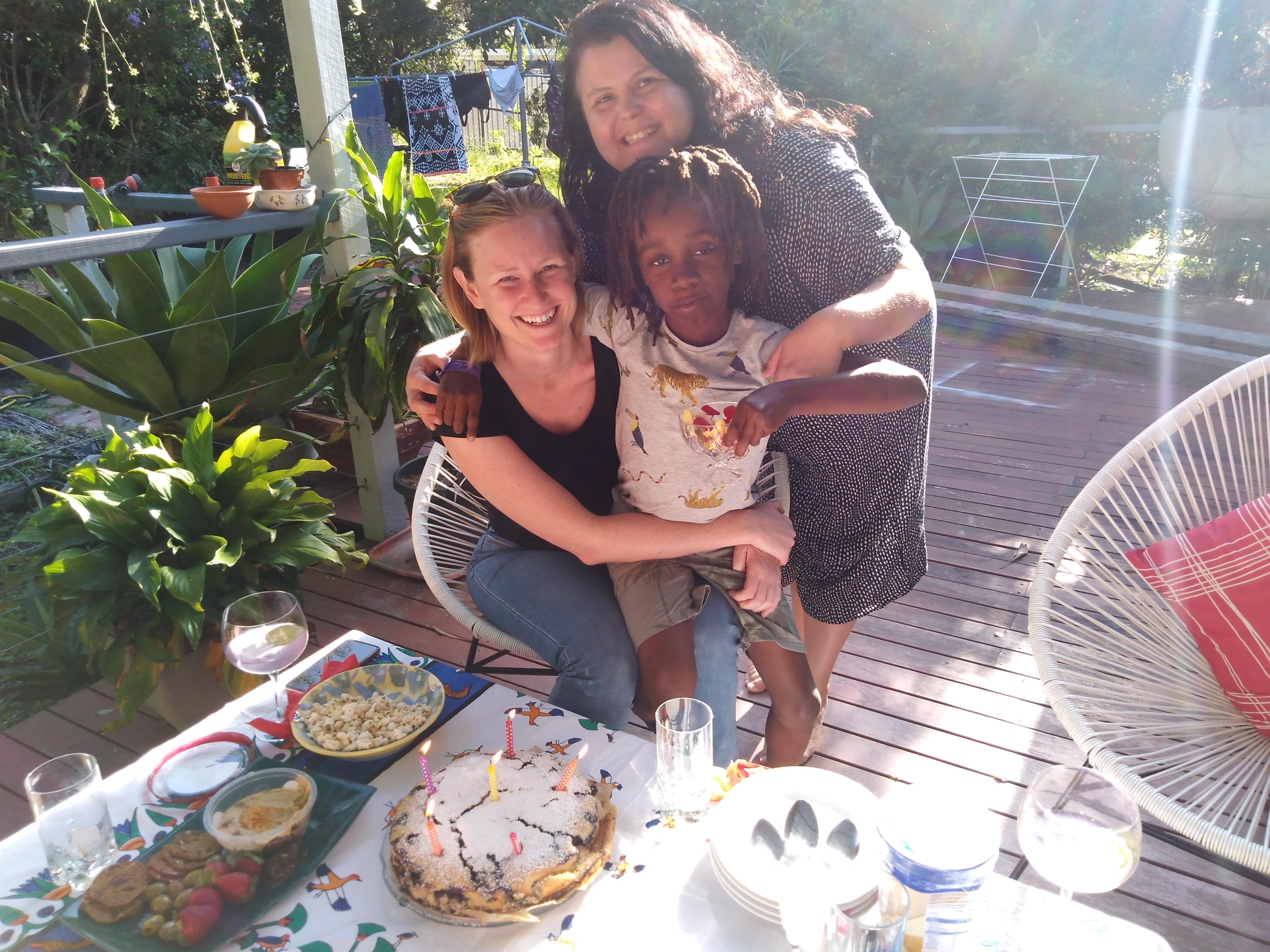 Brooke (right) with her friend, Jeni, and son, Malachi