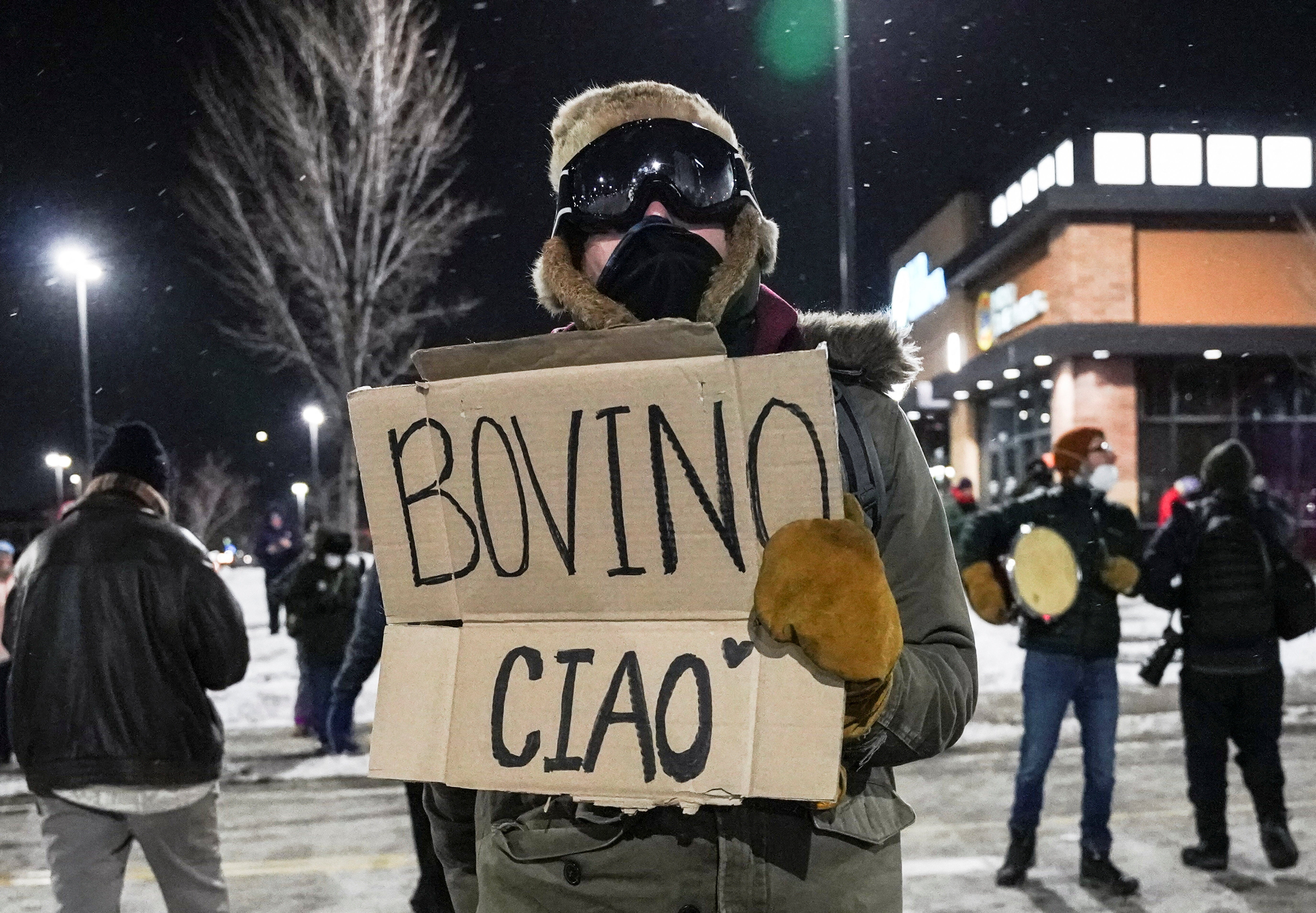 A Minneapolis protester gloats over Bovino’s ousting Monday