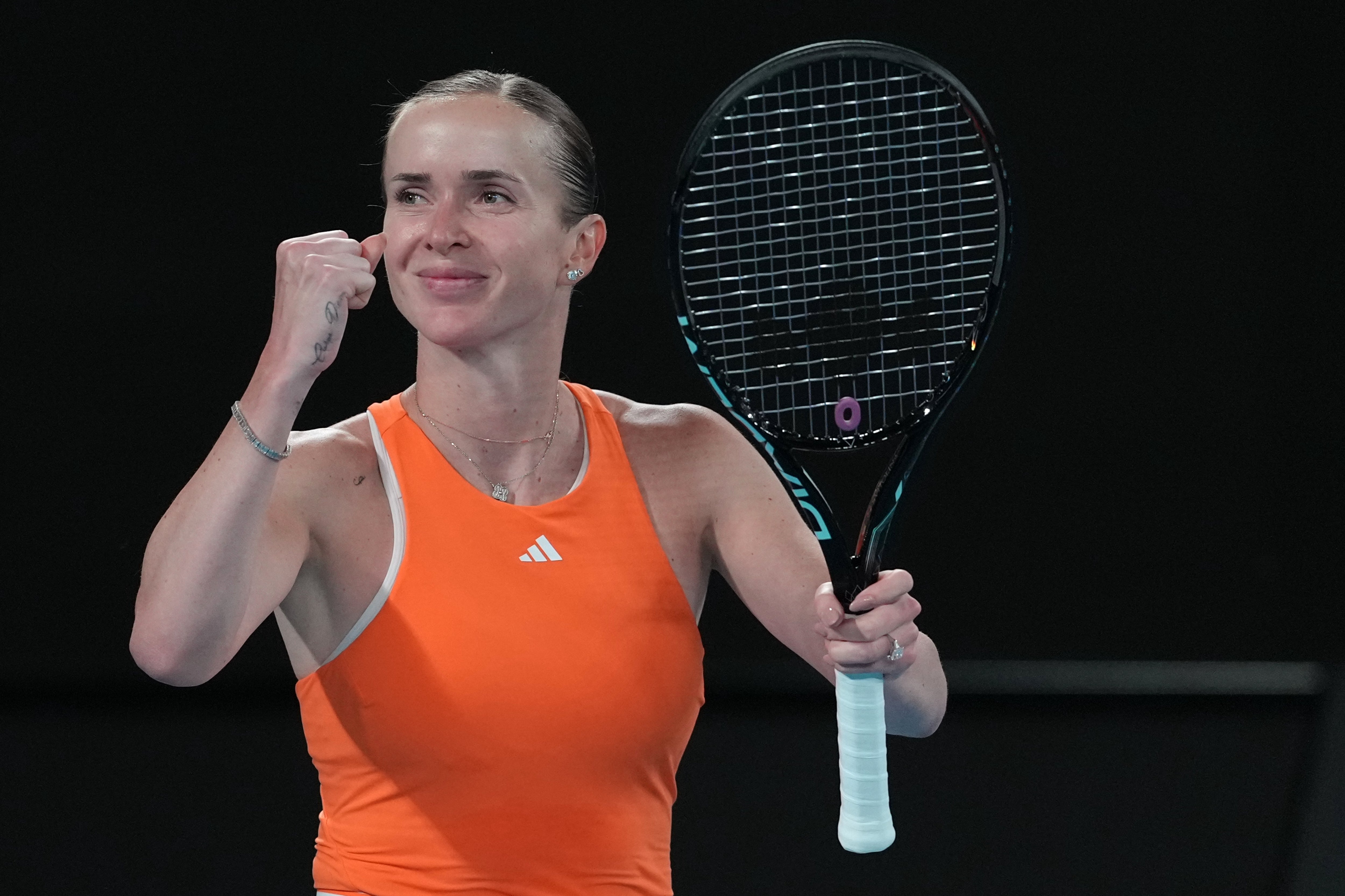 Elina Svitolina celebrates