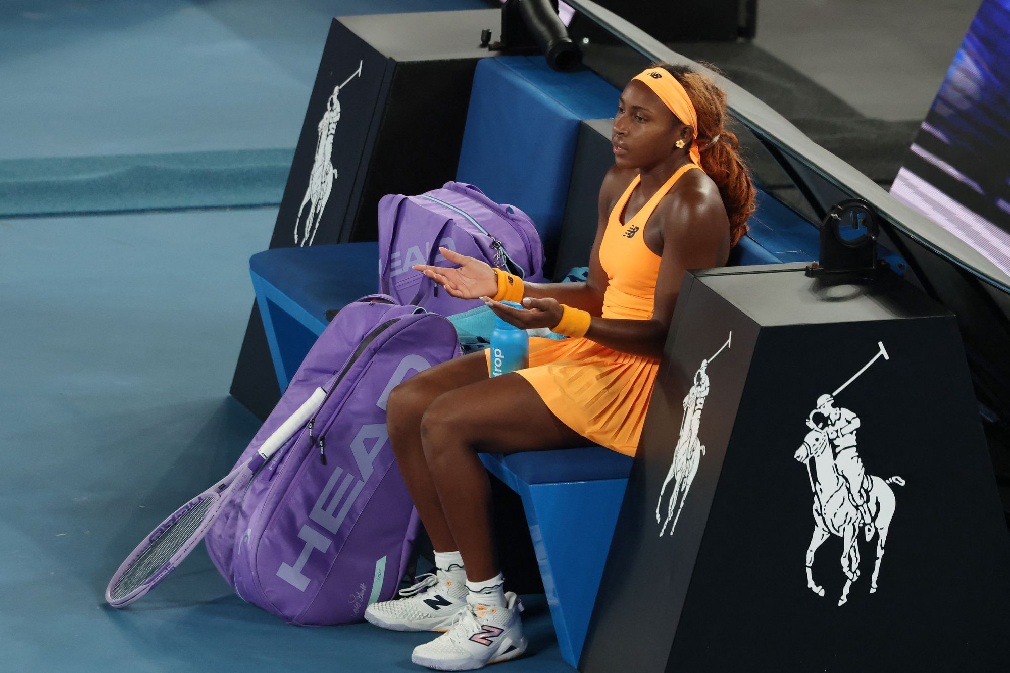 Gauff looked lost on the court as she struggled with her game