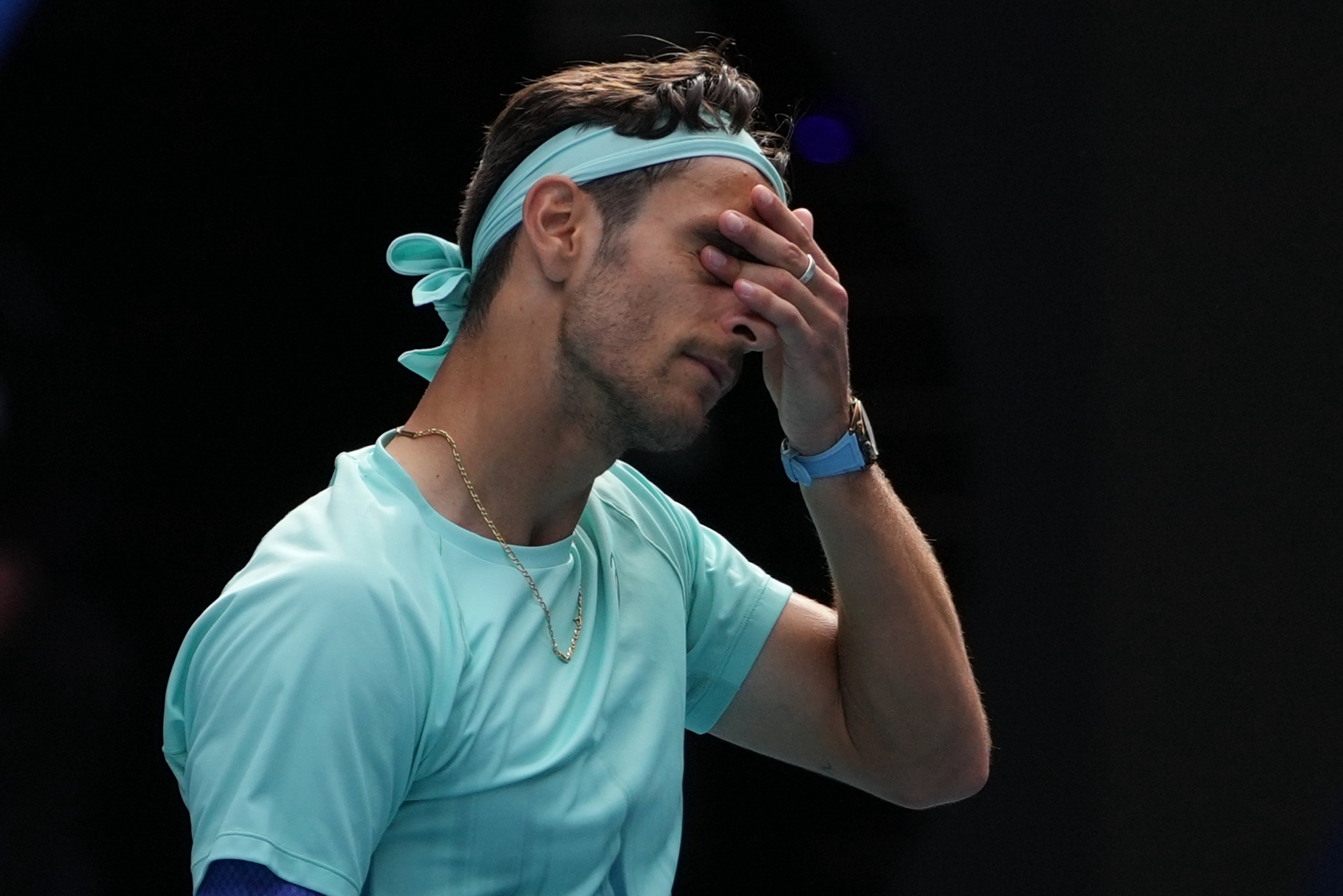 Musetti pulled out after moving two sets up against Djokovic (Asanka Brendon Ratnayake/AP)