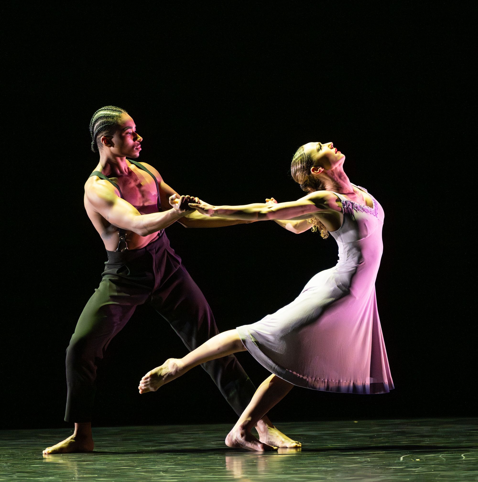 <p>Jessica Ferretti and Devon Louis in ‘Under the Rhythm’</p>