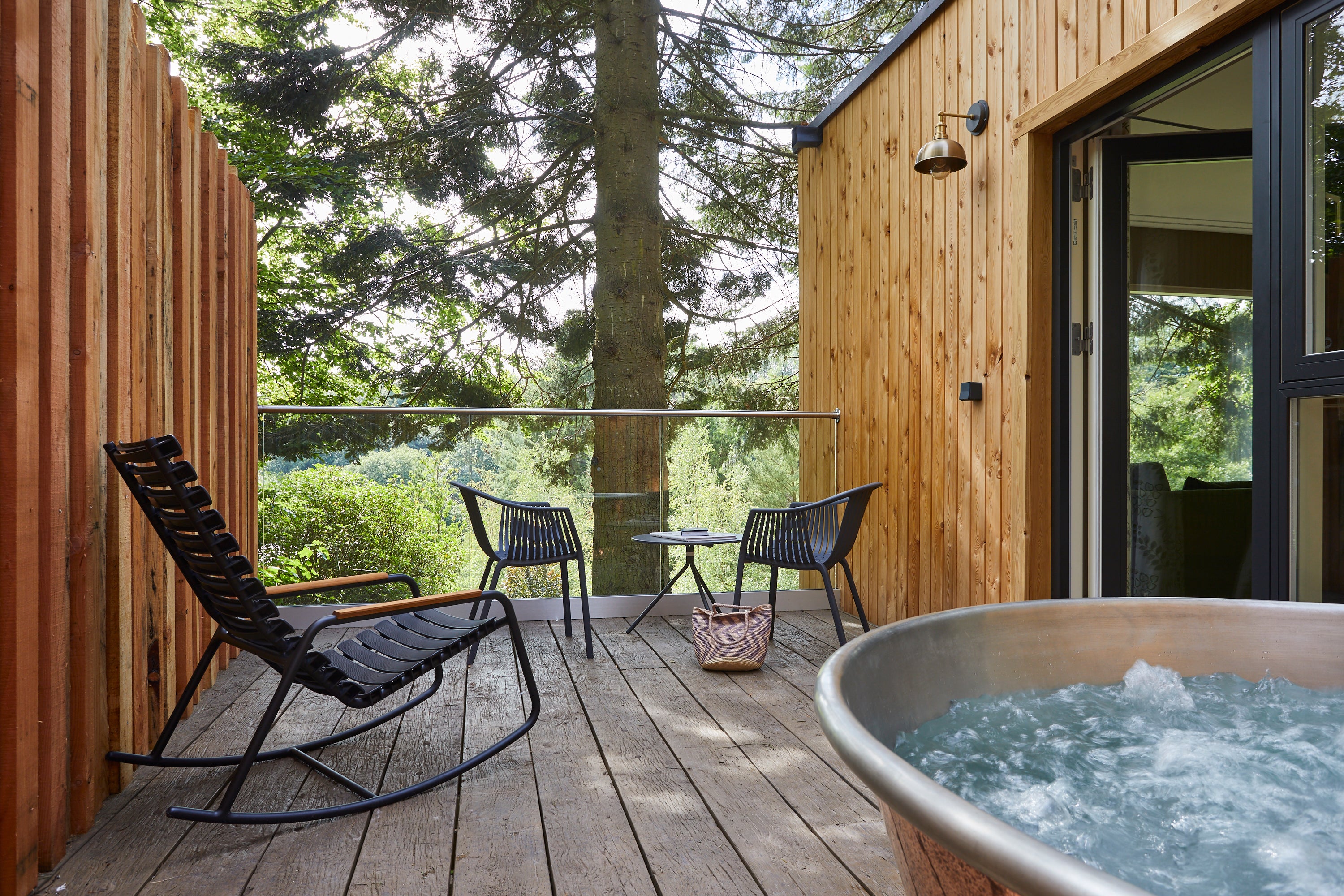 Outdoor tubs at The Tawny have enough room for two