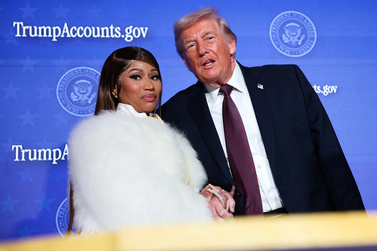 Trump brings out his ‘No. 1 fan’ Nicki Minaj and Kevin O’Leary to help him tout his baby savings accounts