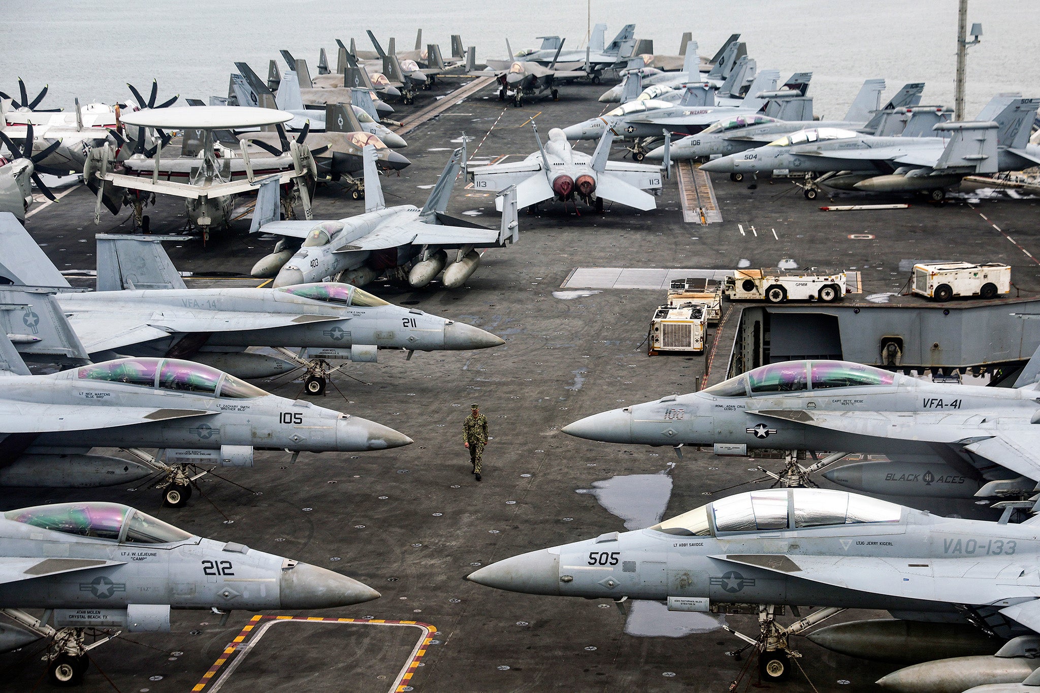 <p>The aircraft carrier USS Abraham Lincoln is in the Middle East region, said US officials - as president Donald Trump issues a fresh threat to Iran</p>