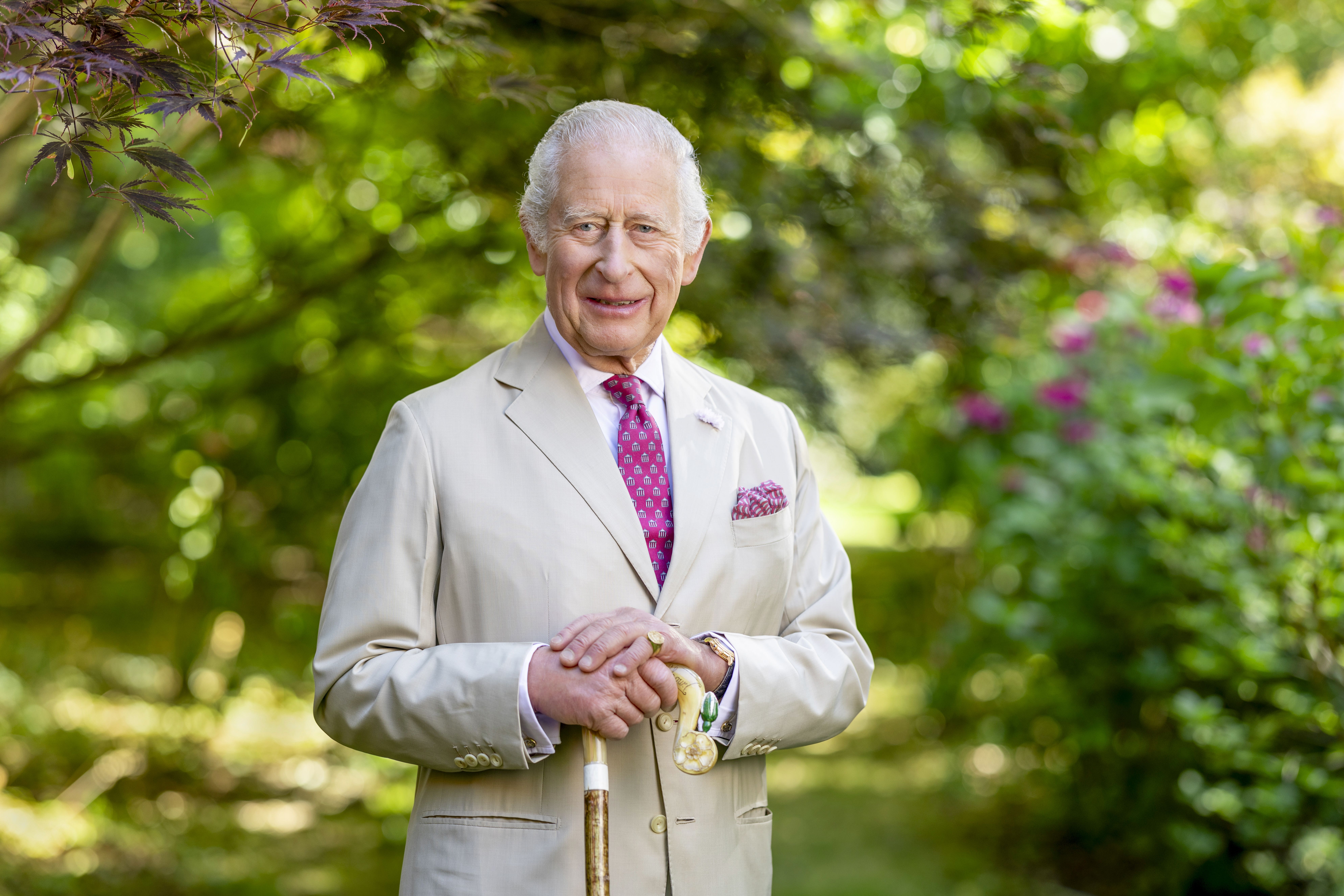 The King, photographed in the Arboretum at Highgrove House, by Millie Pilkington (Millie Pilkington/Buckingham Palace/Prime Video/PA)