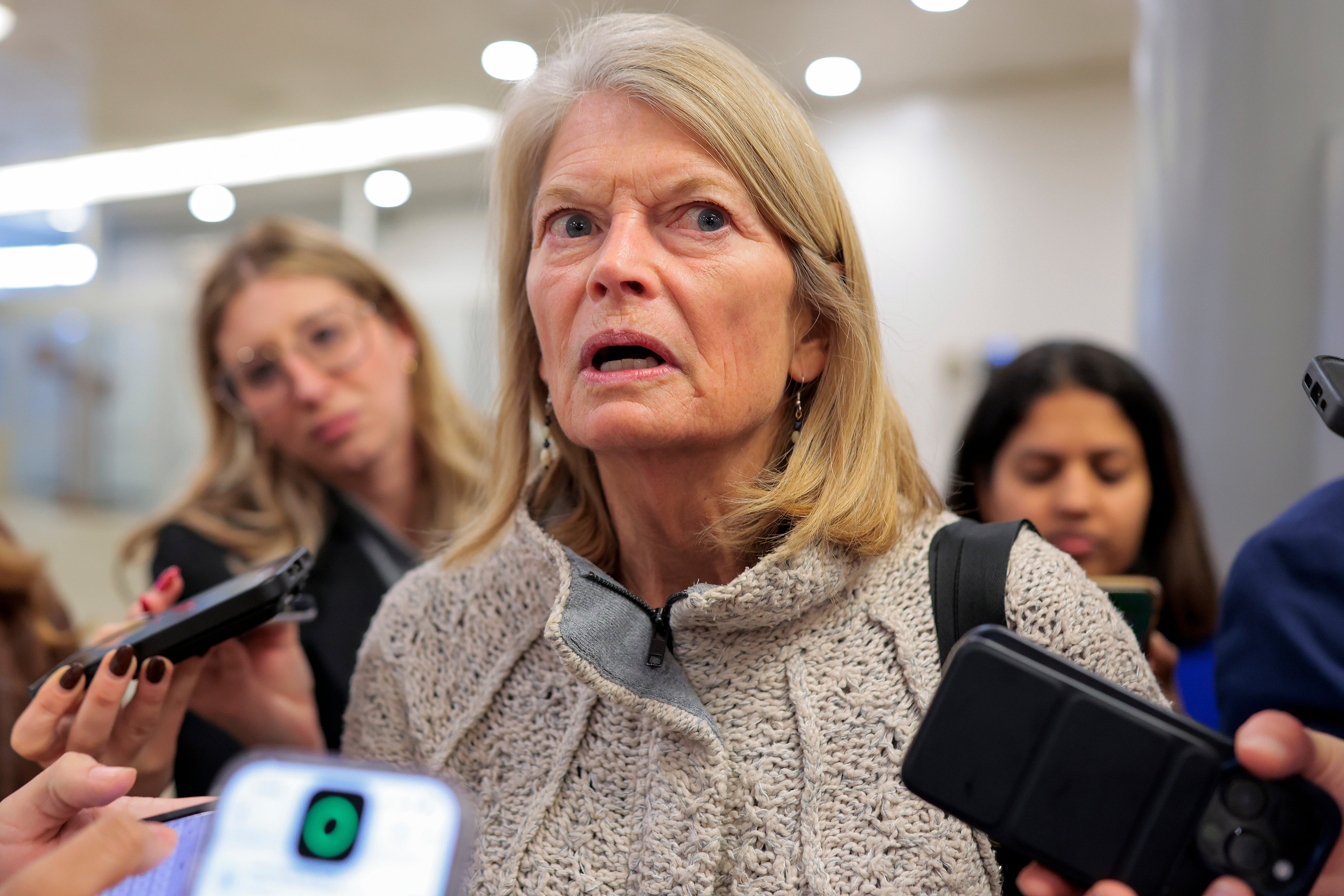 Sen. Lisa Murkowski of Alaska joined Tillis in saying that Kristi Noem needed to resign as Homeland Security secretary.