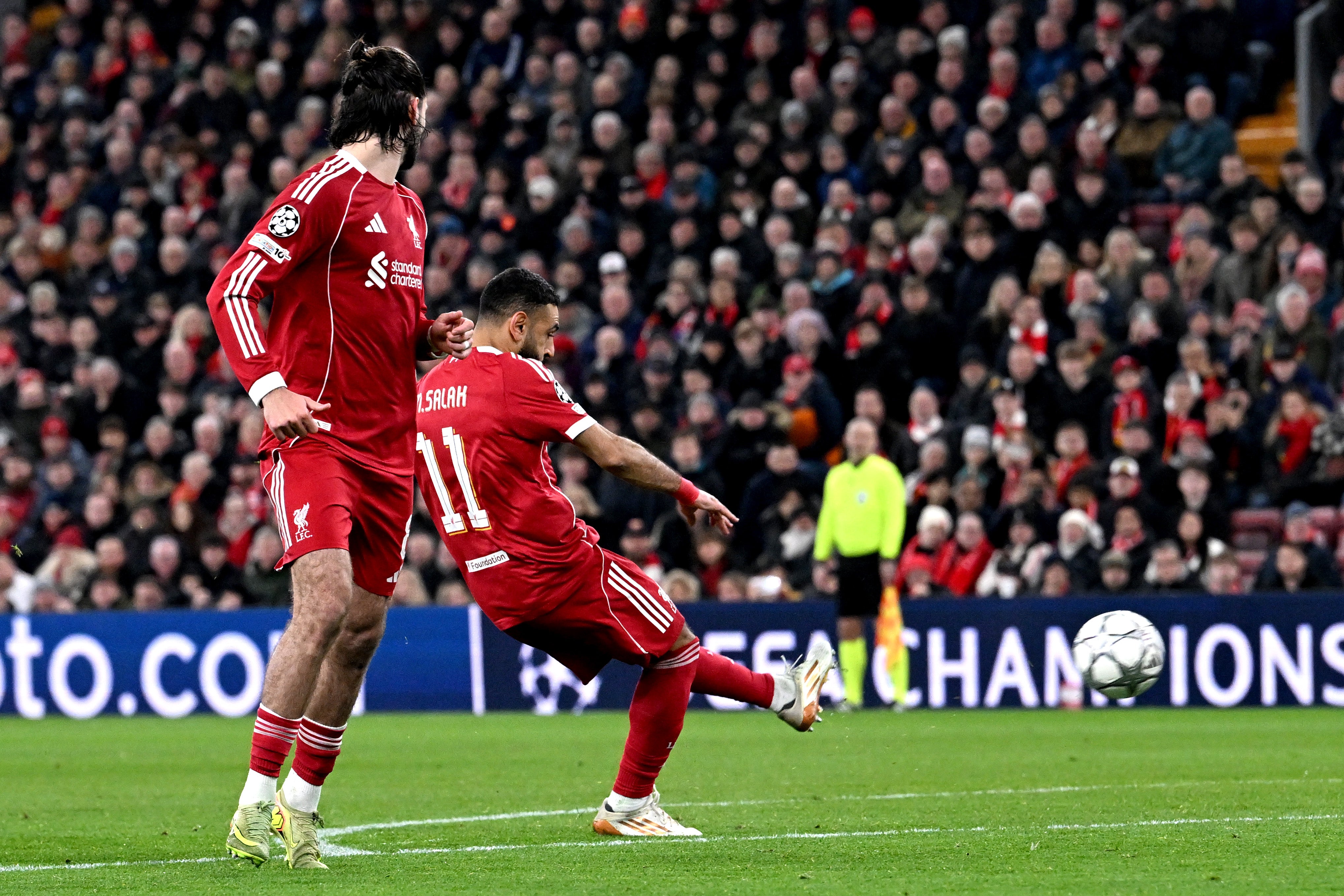 Salah scored in Liverpool’s 6-0 win