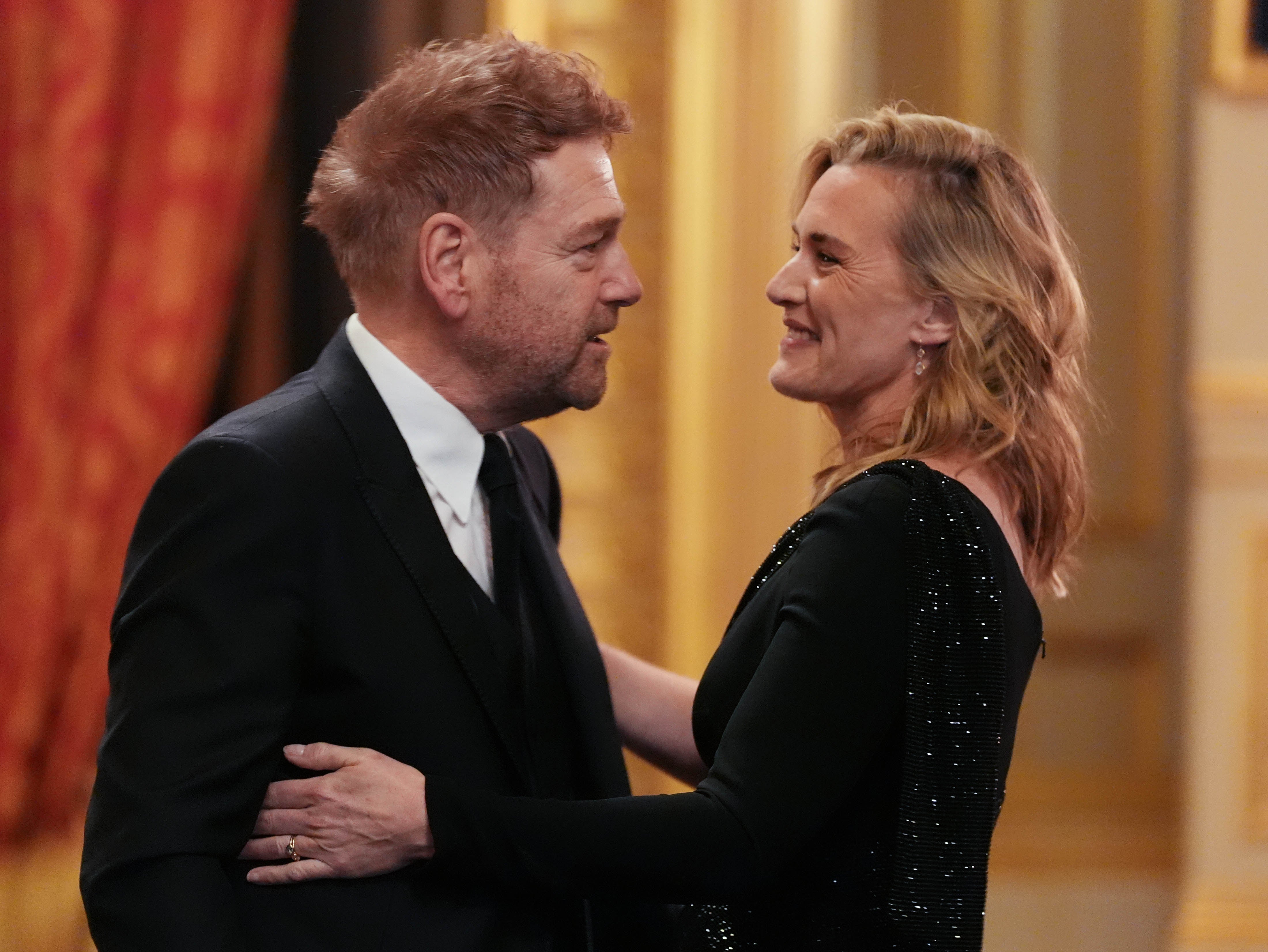 Kenneth Branagh with Kate Winslet, who narrated the film