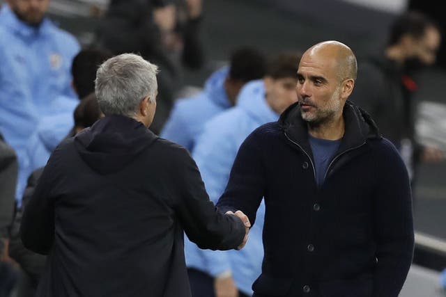 Pep Guardiola is grateful to Jose Mourinho for masterminding Benfica’s win over Real Madrid (Kirsty Wigglesworth/PA)