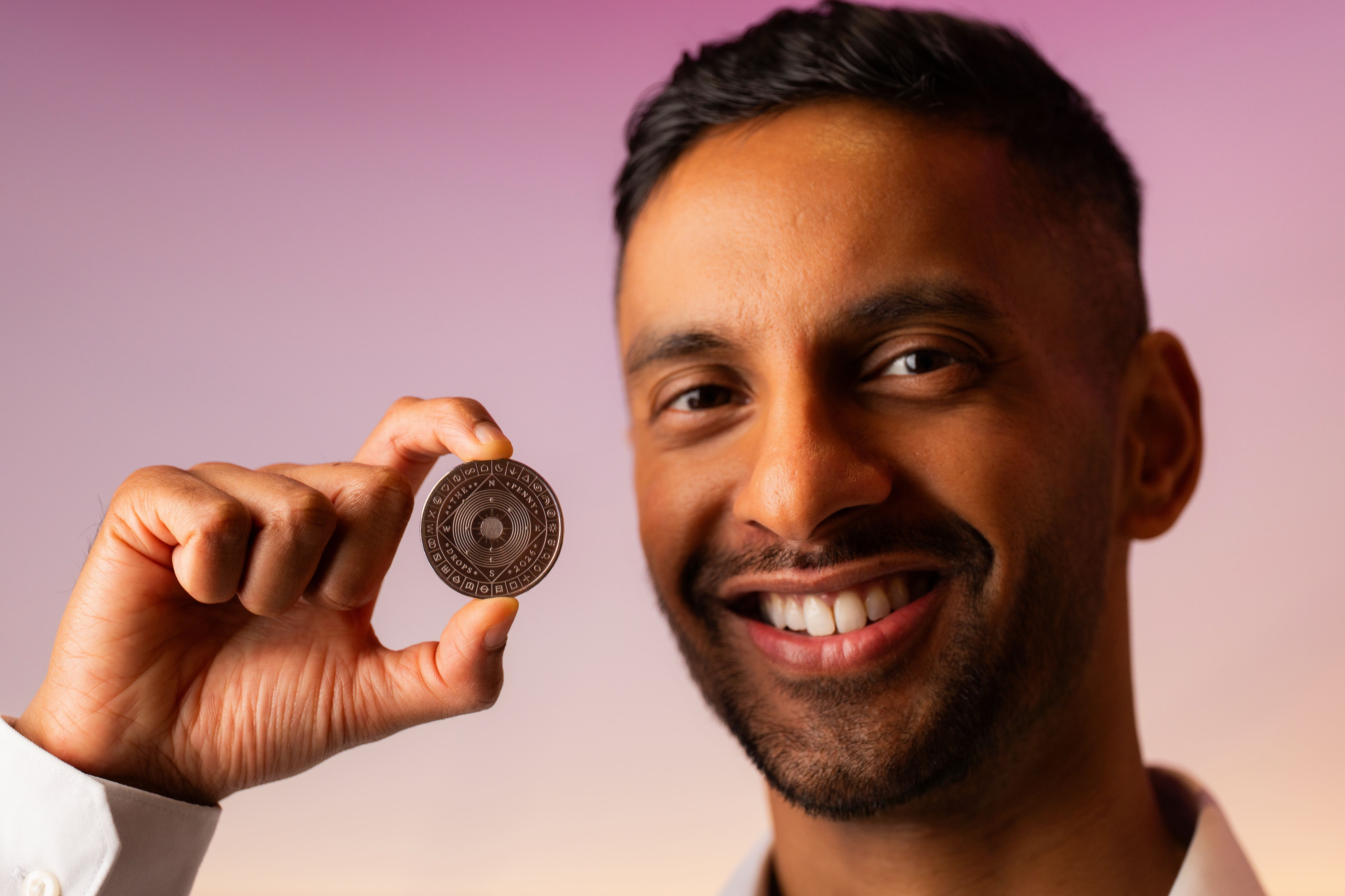 Mathematician Bobby Seagull described the coin as ‘an invitation to a nationwide intellectual adventure’ (Royal Mint/Casey Gutteridge/PA)