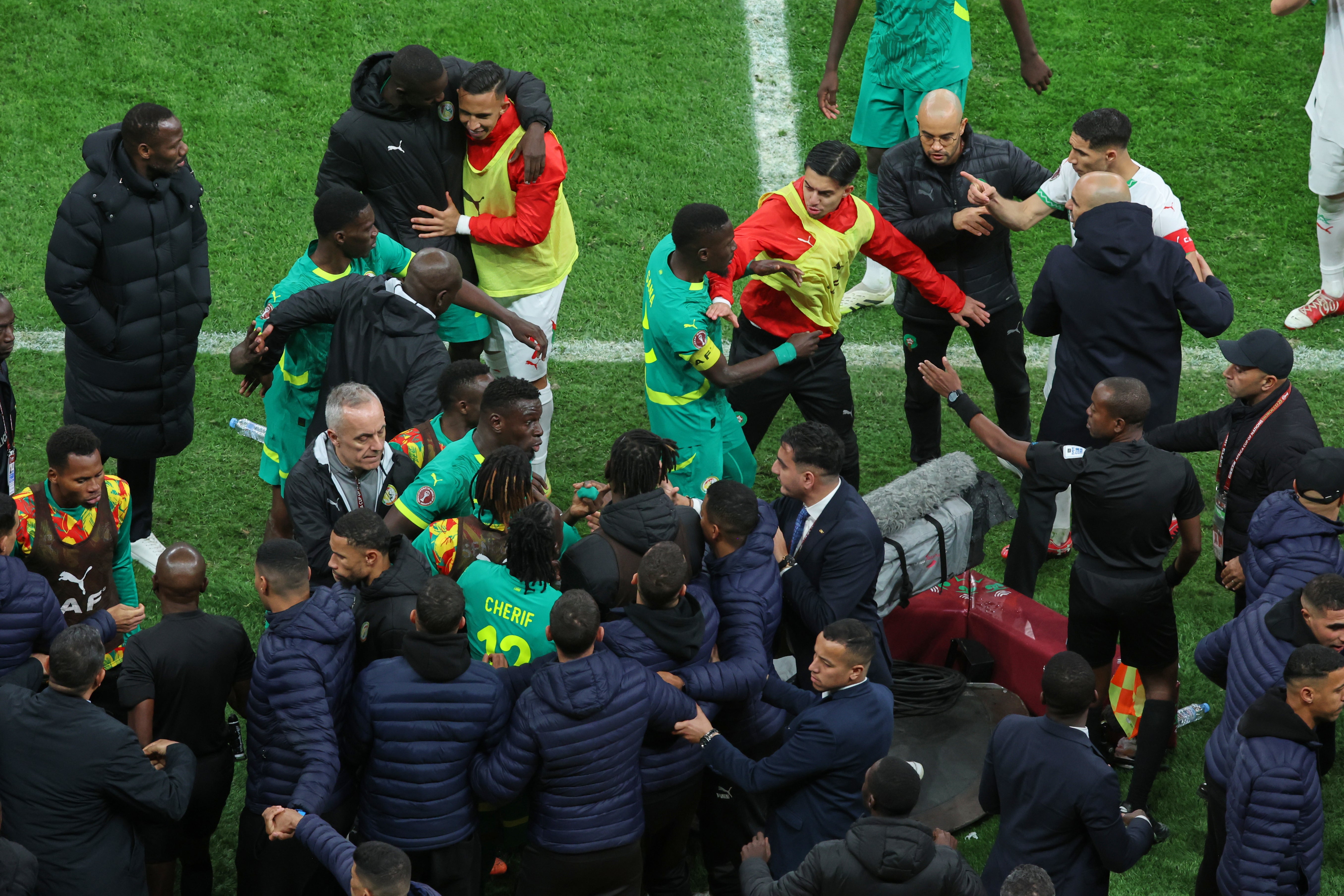 There were chaotic scenes at the end of the Africa Cup of Nations final