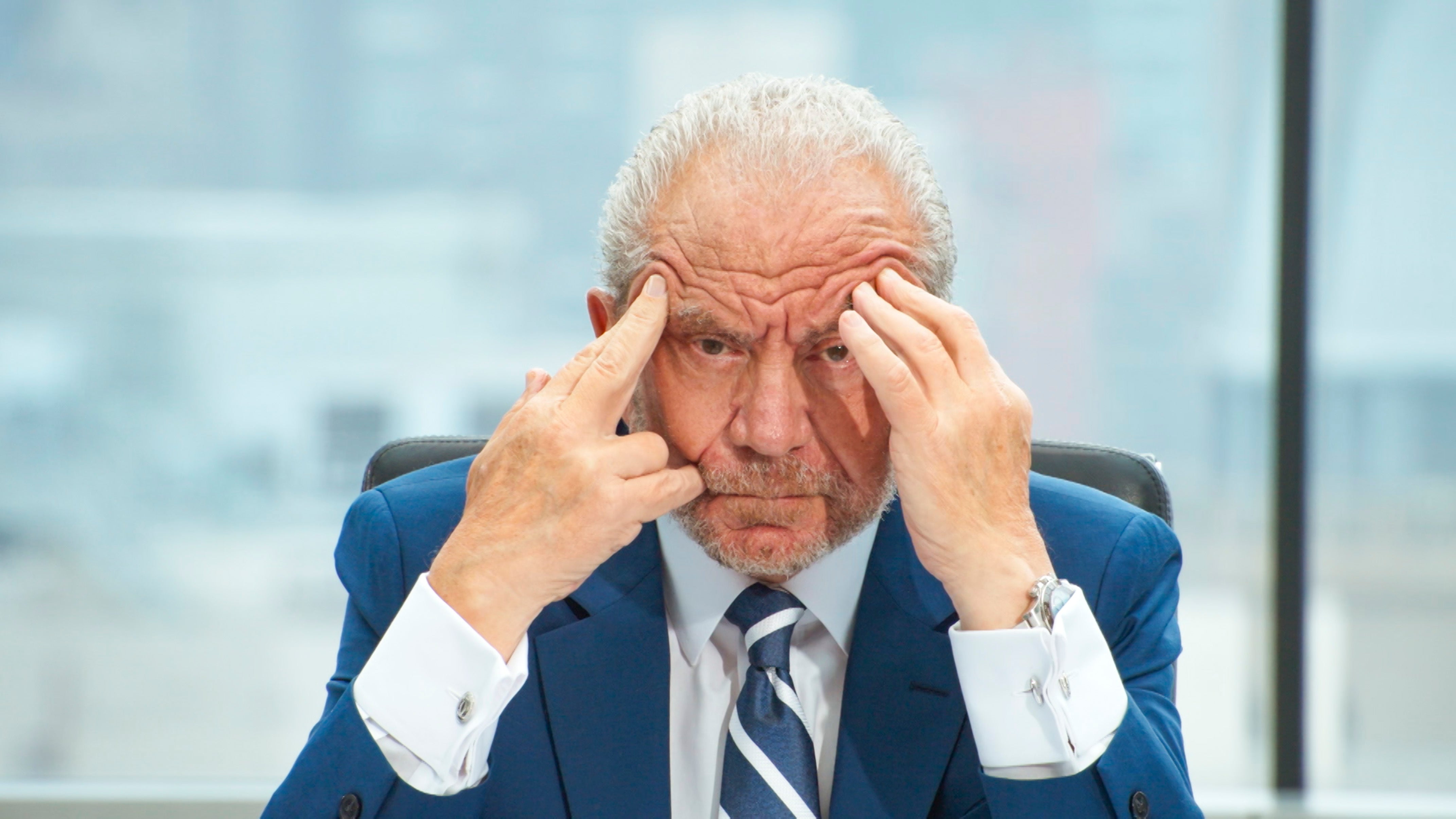 <p>Sugar snappy: ‘The Apprentice’ boss remains a curmudgeon on the reality show’s 20th series</p>