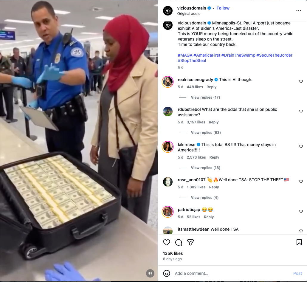 More and more AI generated content is going viral around unrest in Minneapolis