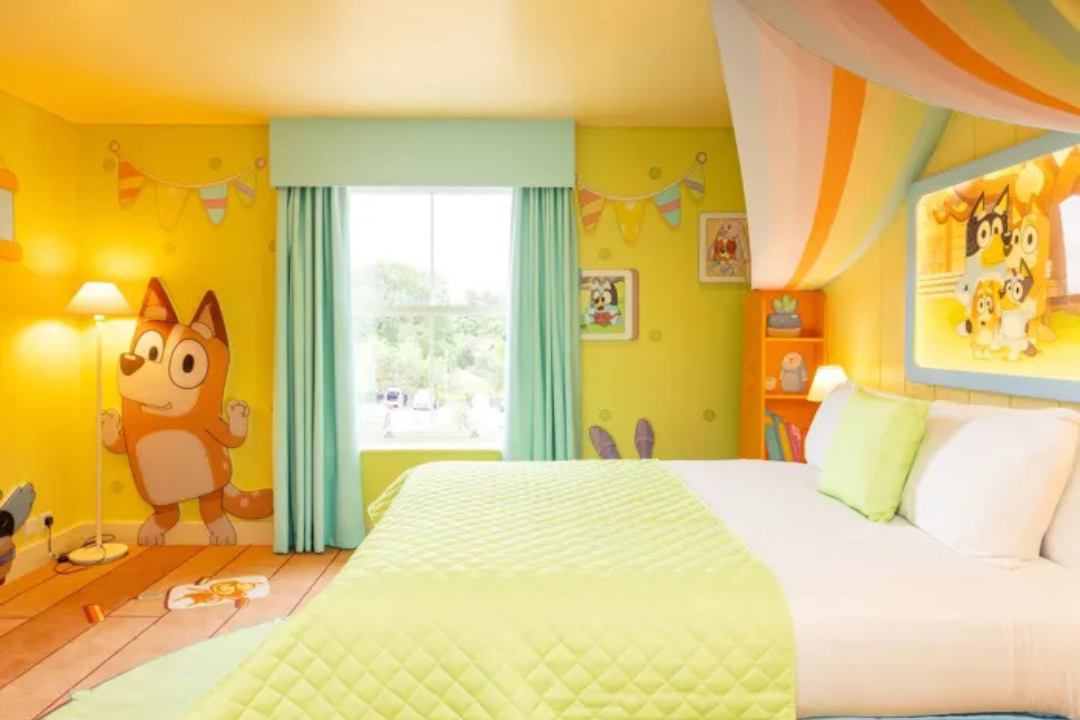 Step into Bluey and Bingo’s bedroom at the CBeebies Land Hotel