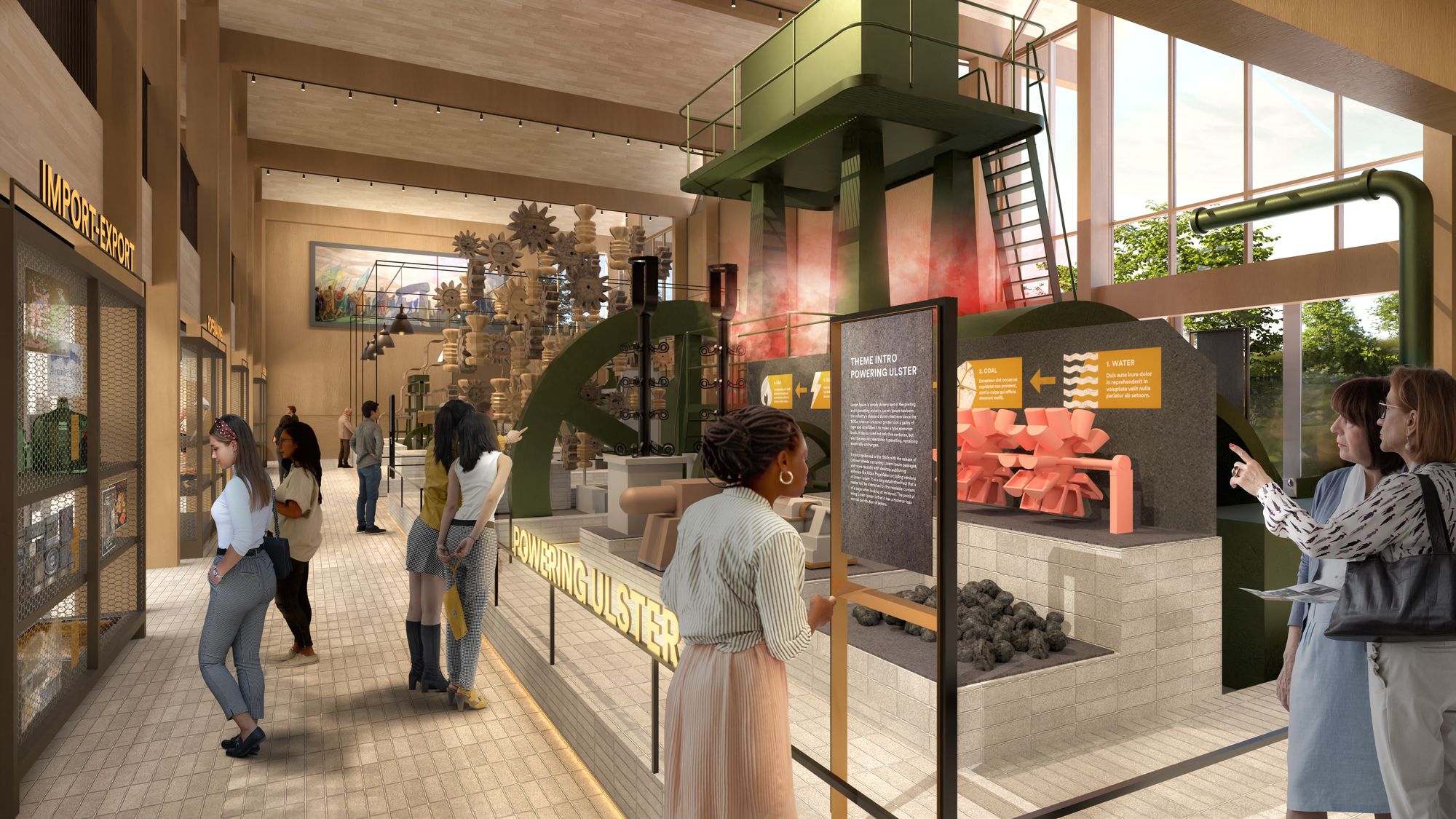 Artist rendering of the new Industry Zone exhibition
