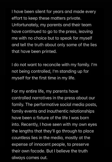 Estranged: Brooklyn Beckham’s scathing Instagram story