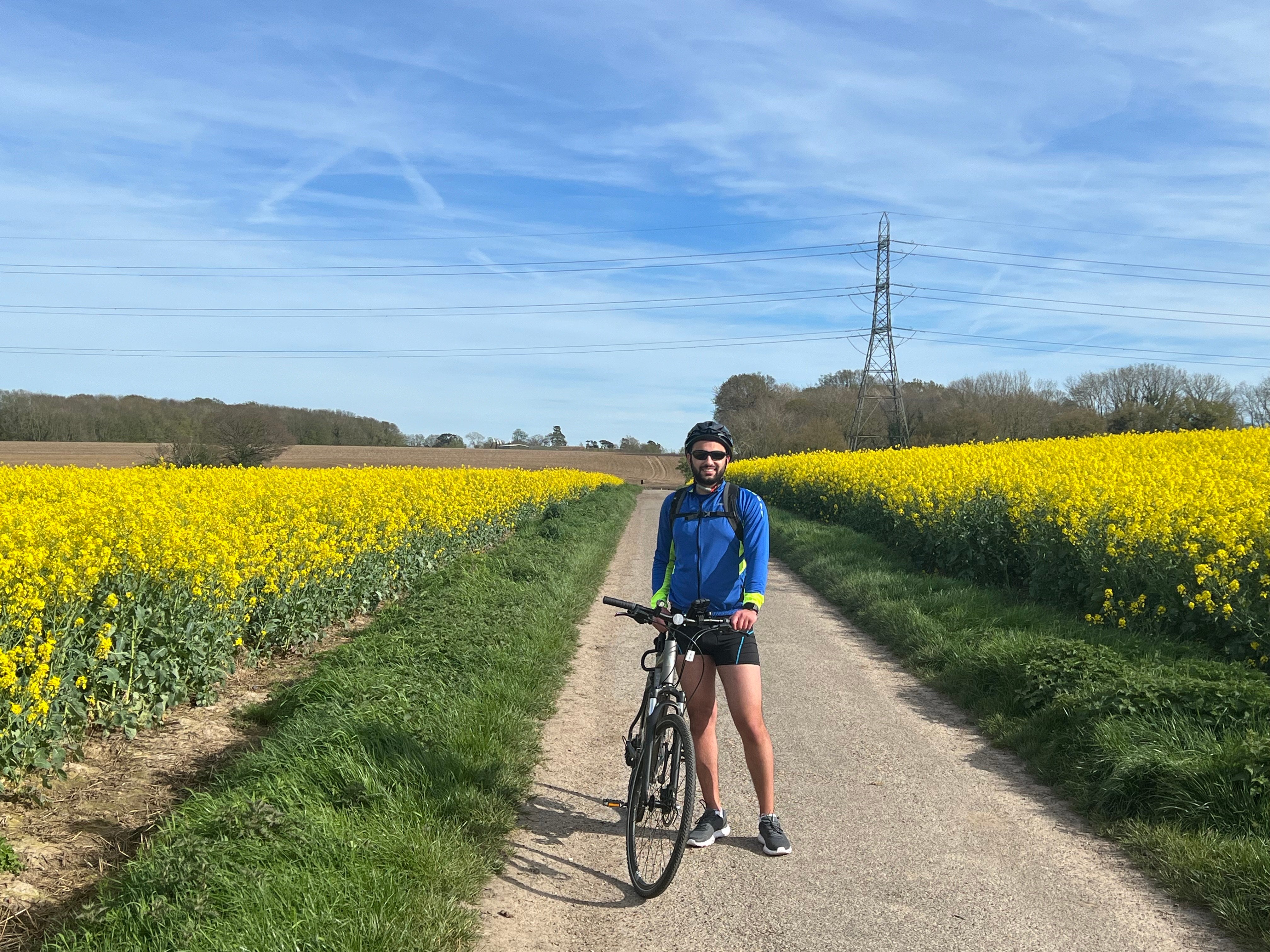 Mr Valiyev cycled from London to Brussels to raise money for the British Heart Foundation
