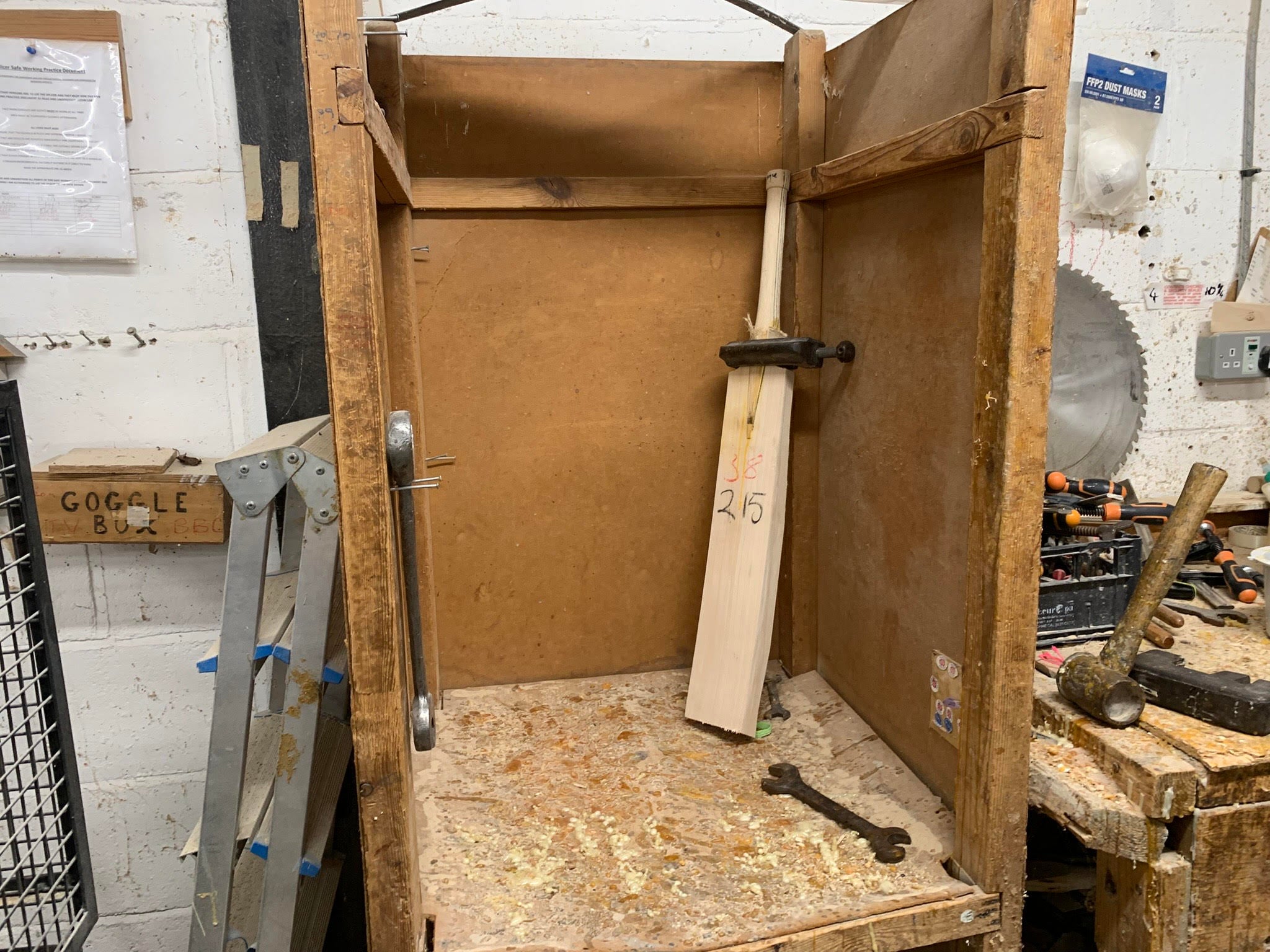 An example bat used by Gray-Nicolls’ makers