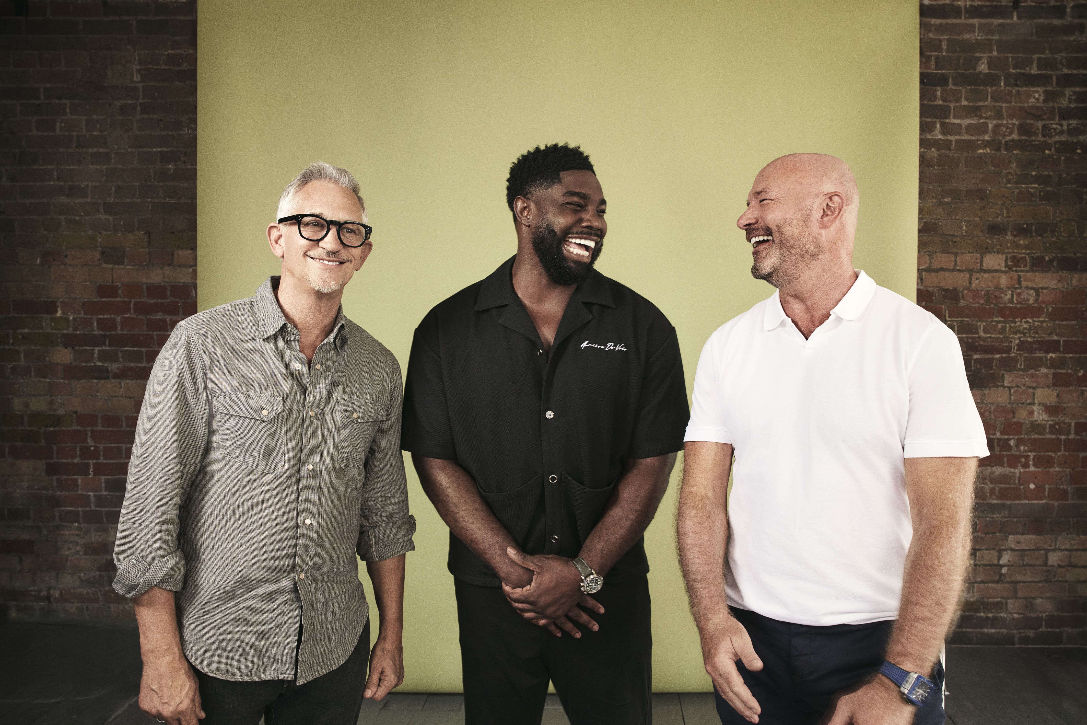 The BBC will not pick up the tab for any of the work done by Micah Richards, centre, or Alan Shearer, right, related to The Rest Is Football podcast during the World Cup (Handout from Netflix/PA)